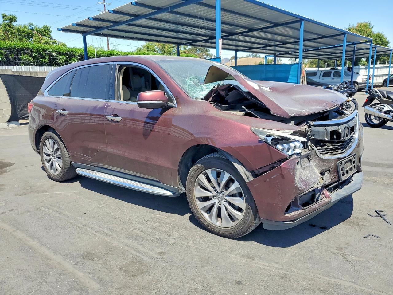 2015 Acura Mdx Technology Burgundy vin: 5FRYD4H46FB027671