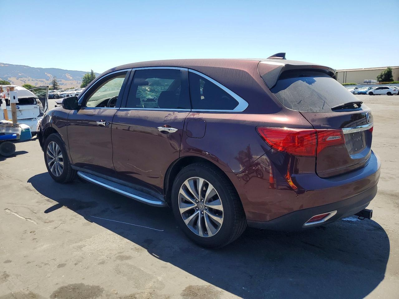 2015 Acura Mdx Technology Burgundy vin: 5FRYD4H46FB027671