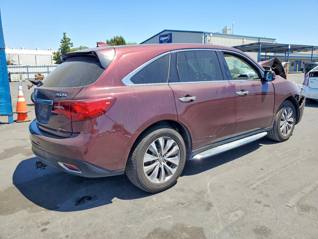 2015 Acura Mdx Technology Burgundy vin: 5FRYD4H46FB027671