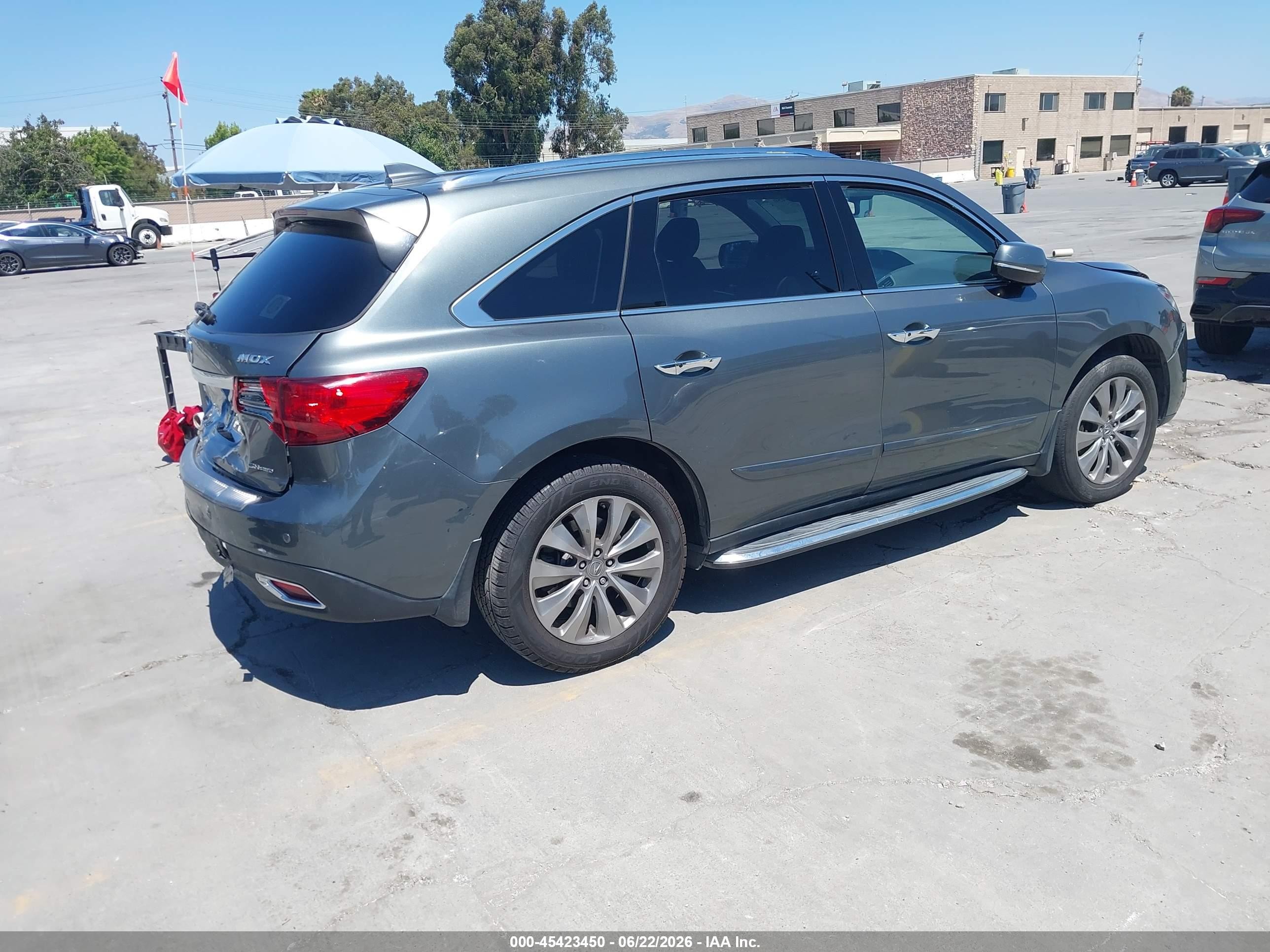 2014 Acura Mdx Technology Package Gray vin: 5FRYD4H47EB015480