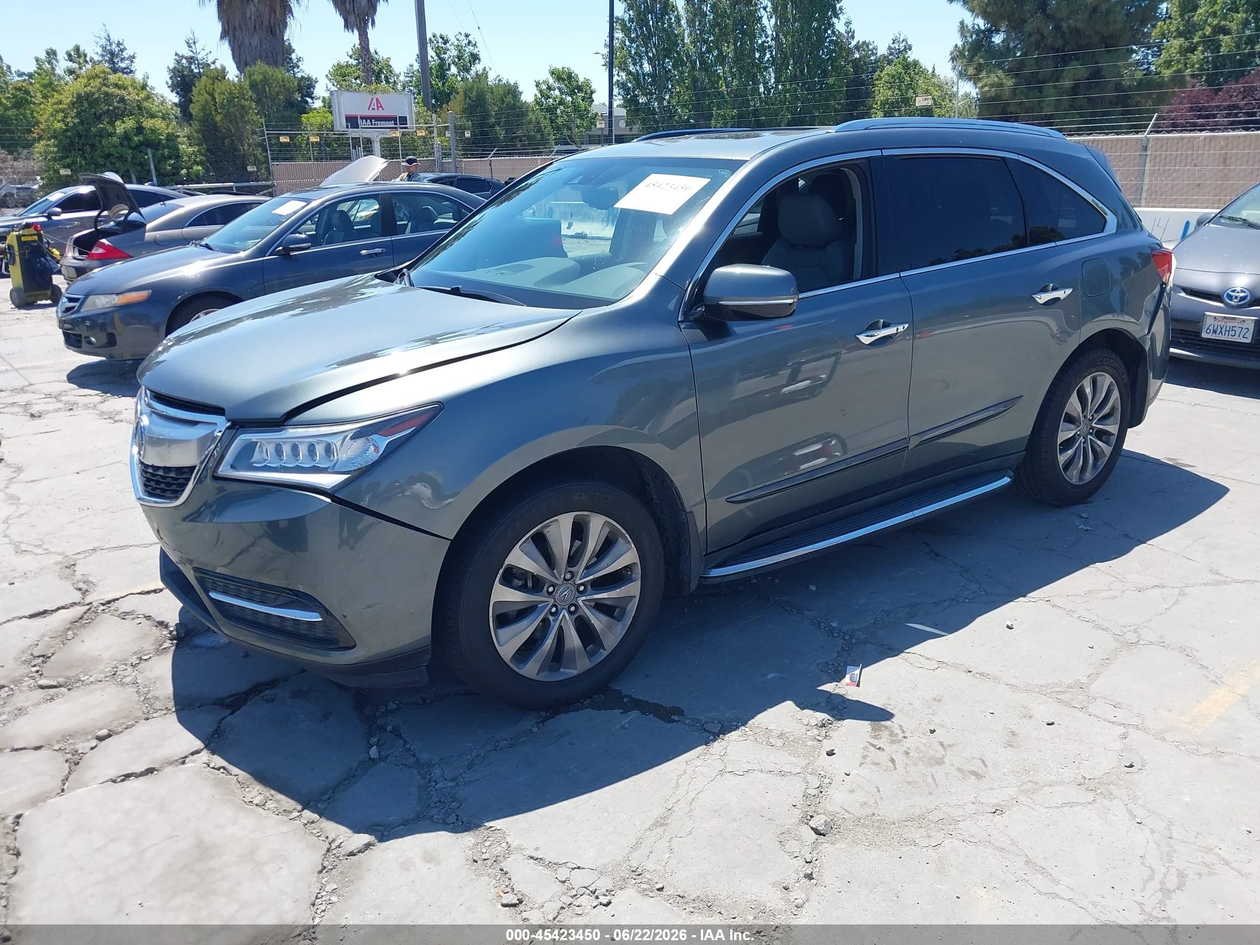 2014 Acura Mdx Technology Package Gray vin: 5FRYD4H47EB015480