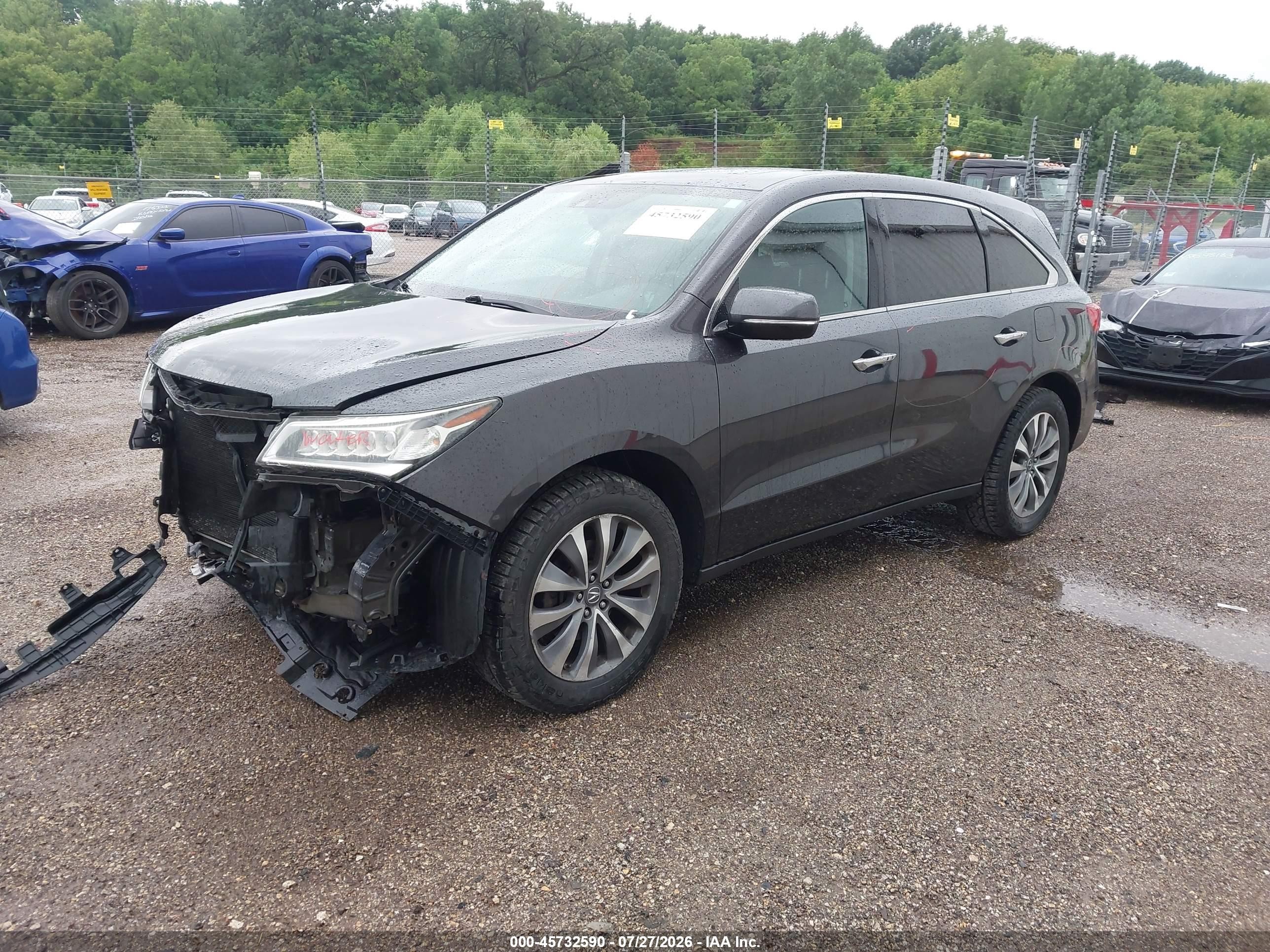 2014 Acura Mdx Technology Package Gray vin: 5FRYD4H47EB044591