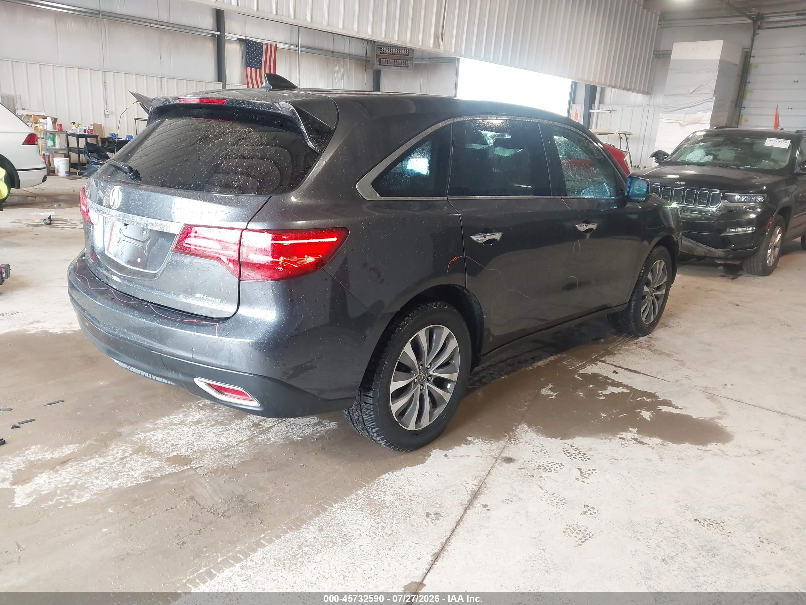 2014 Acura Mdx Technology Package Gray vin: 5FRYD4H47EB044591