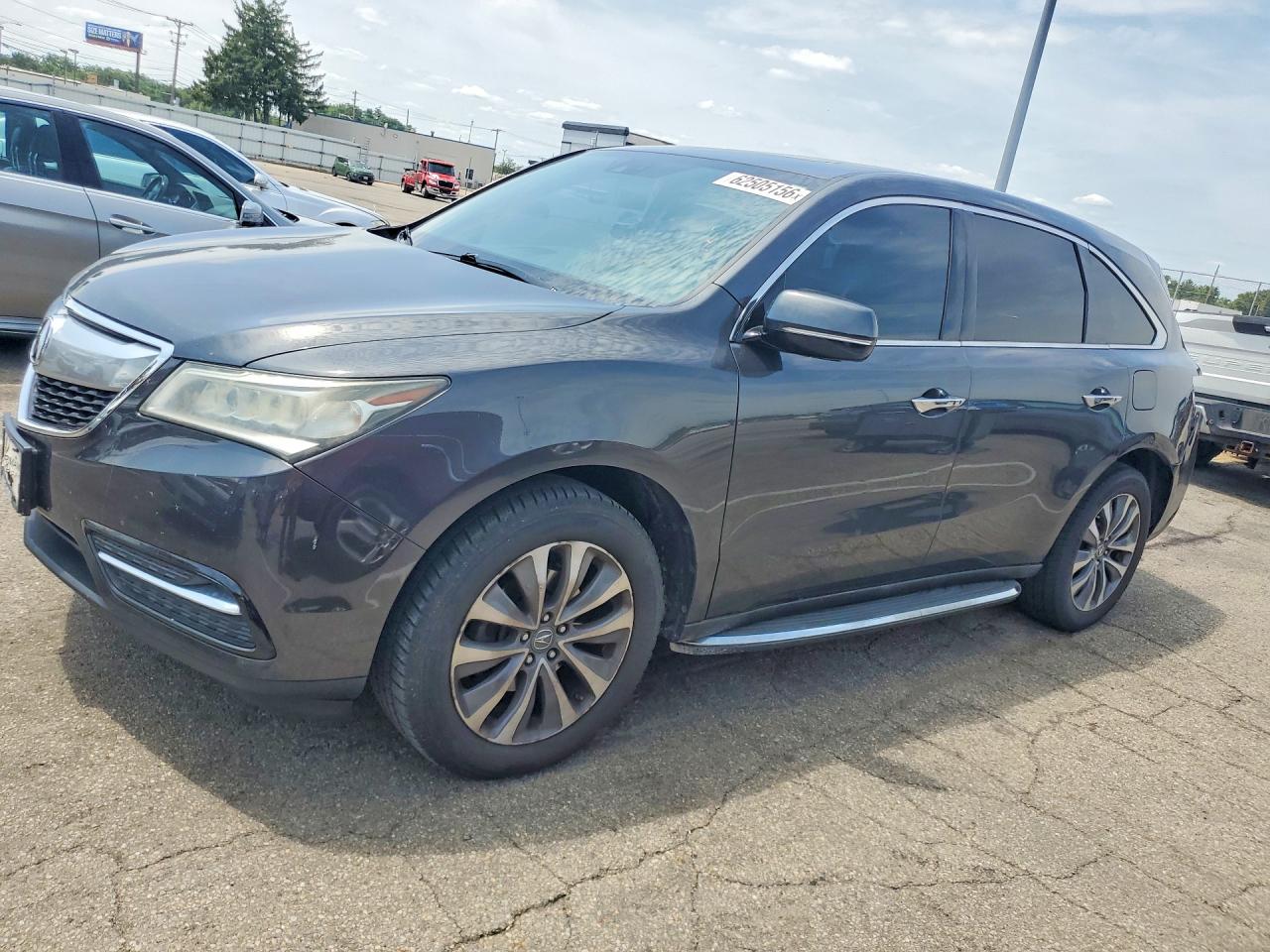 2015 Acura Mdx Technology Gray vin: 5FRYD4H47FB013052