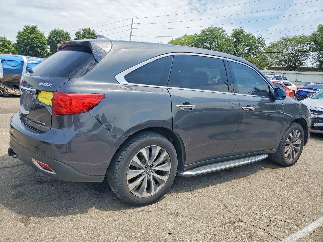2015 Acura Mdx Technology Gray vin: 5FRYD4H47FB013052