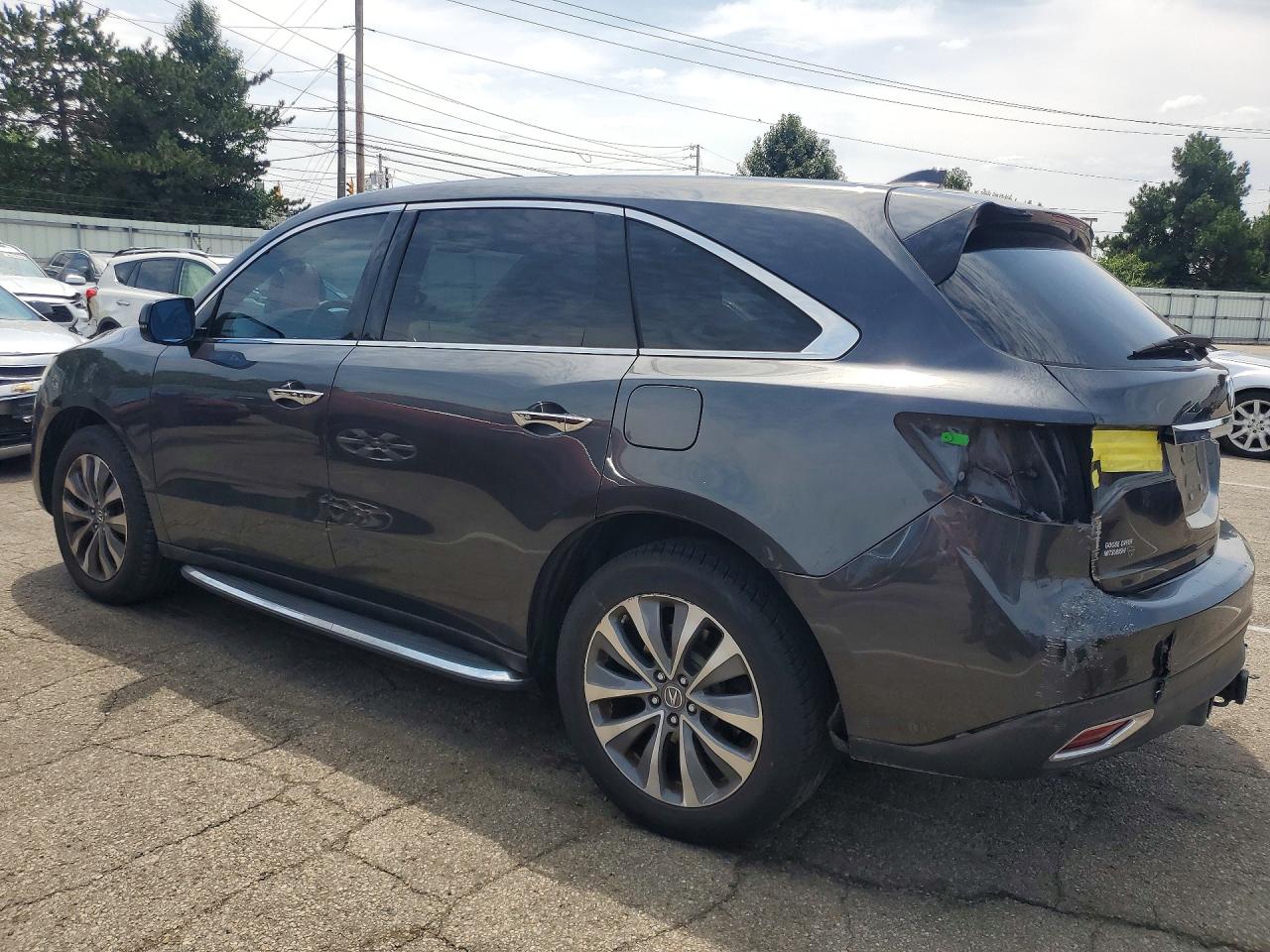 2015 Acura Mdx Technology Gray vin: 5FRYD4H47FB013052