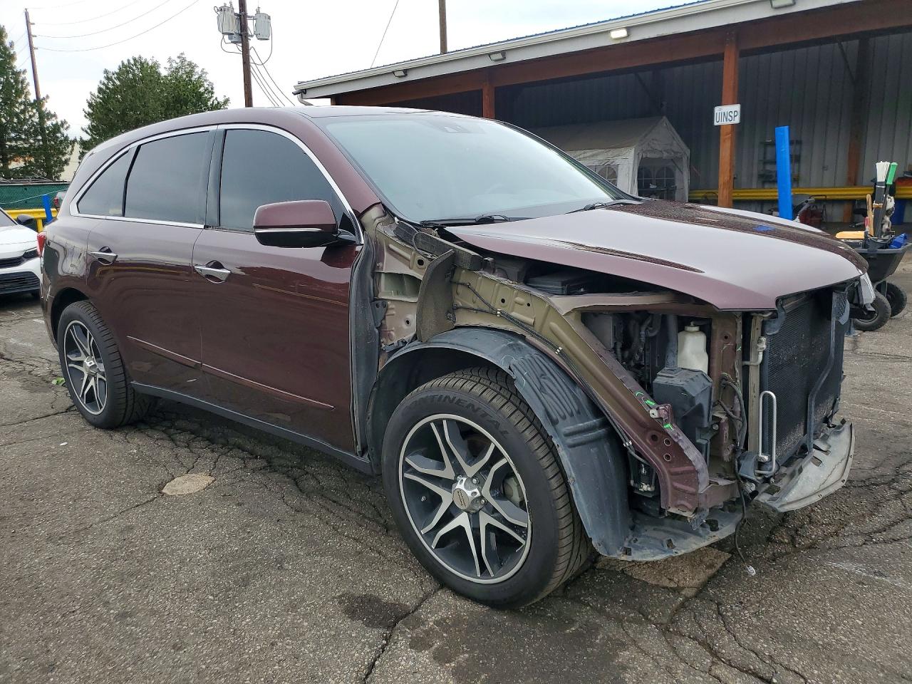 2015 Acura Mdx Technology Burgundy vin: 5FRYD4H47FB015285
