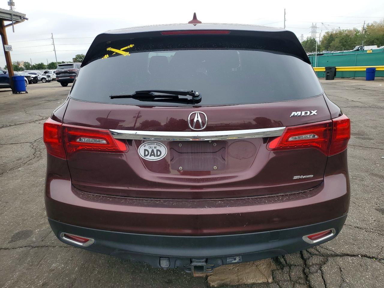 2015 Acura Mdx Technology Burgundy vin: 5FRYD4H47FB015285