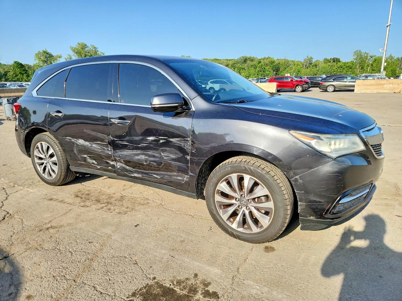 2014 Acura Mdx Technology Gray vin: 5FRYD4H48EB017657