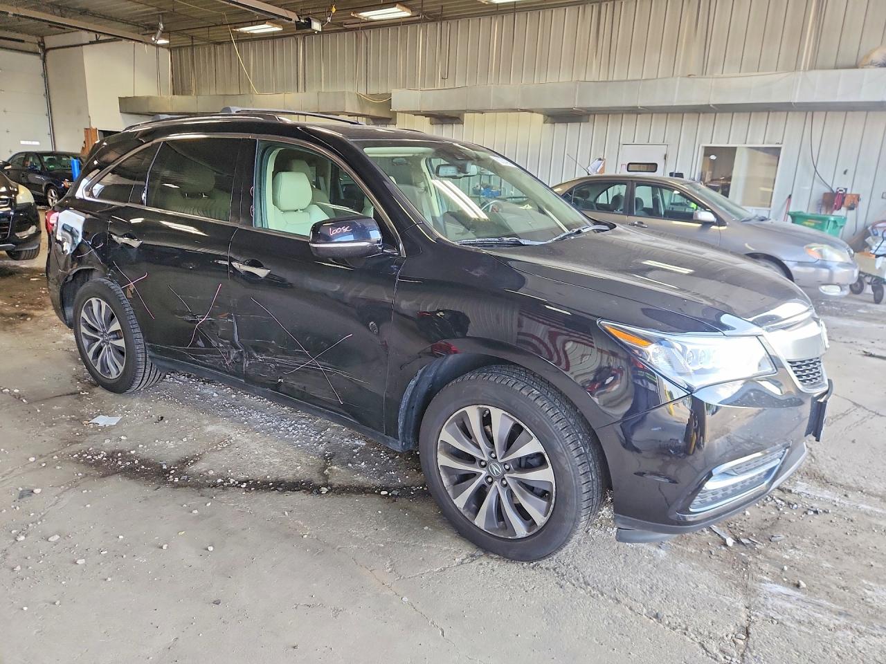 2014 Acura Mdx Technology Black vin: 5FRYD4H48EB018744