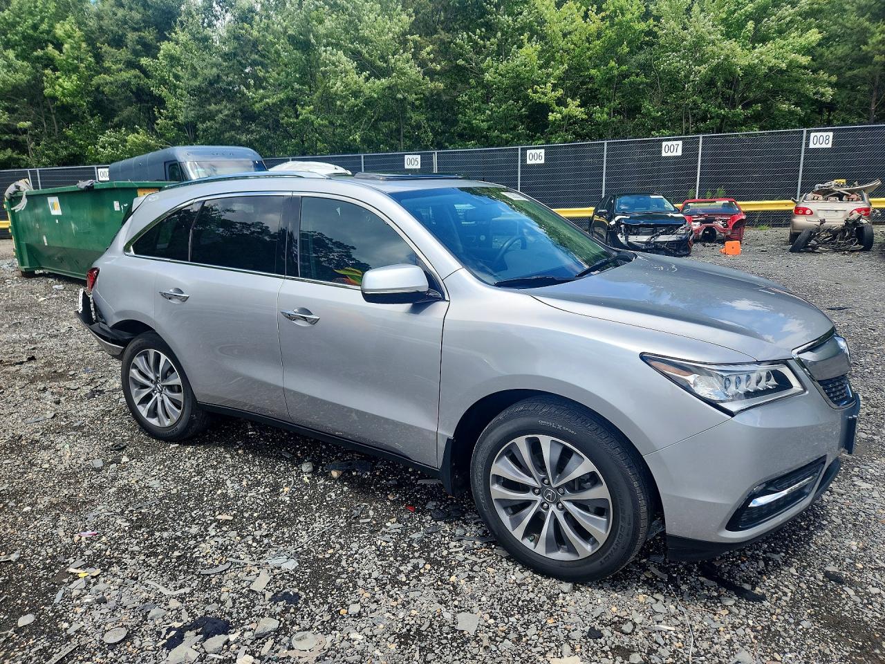 2014 Acura Mdx Technology Silver vin: 5FRYD4H48EB047158