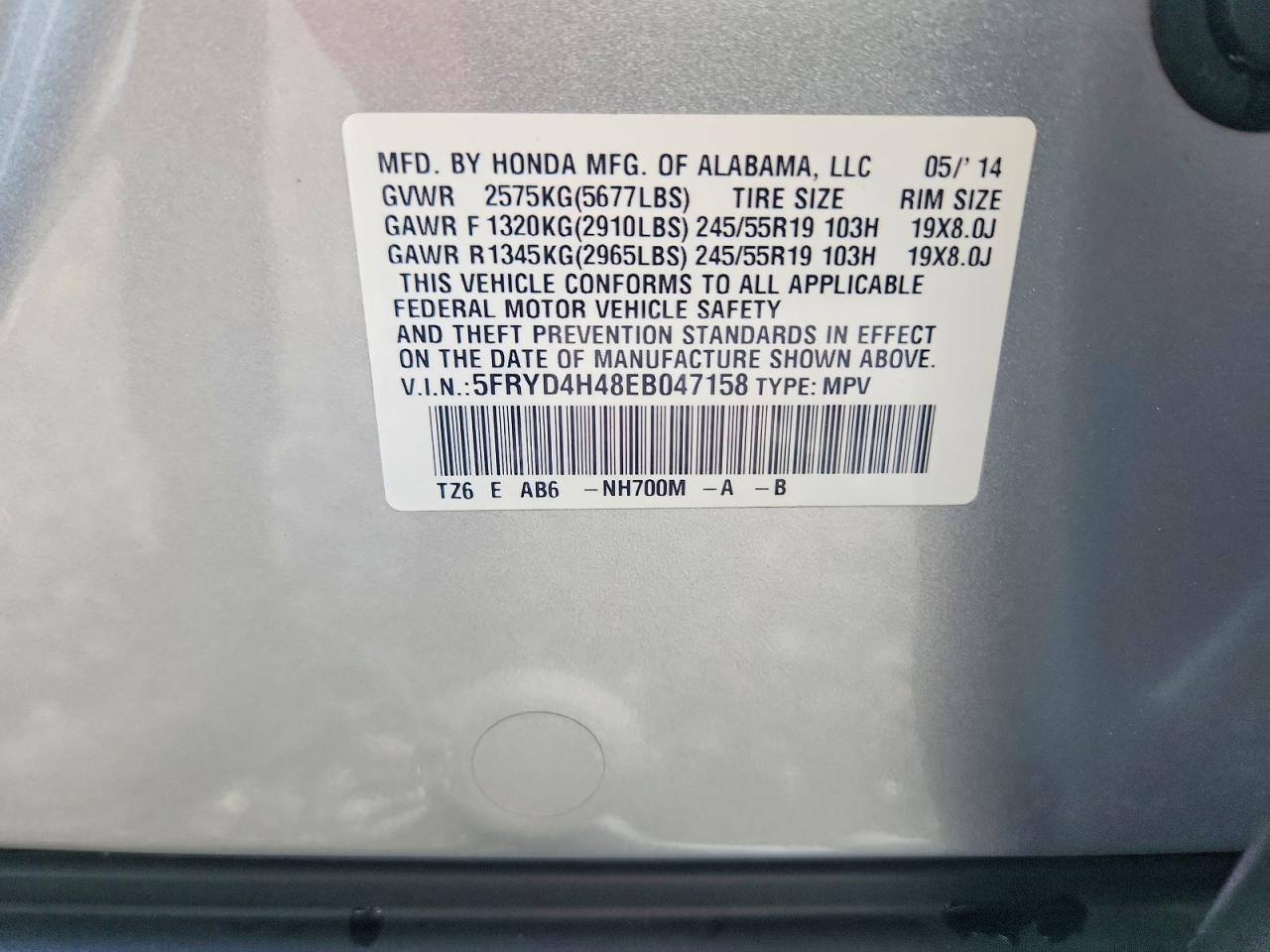 2014 Acura Mdx Technology Silver vin: 5FRYD4H48EB047158