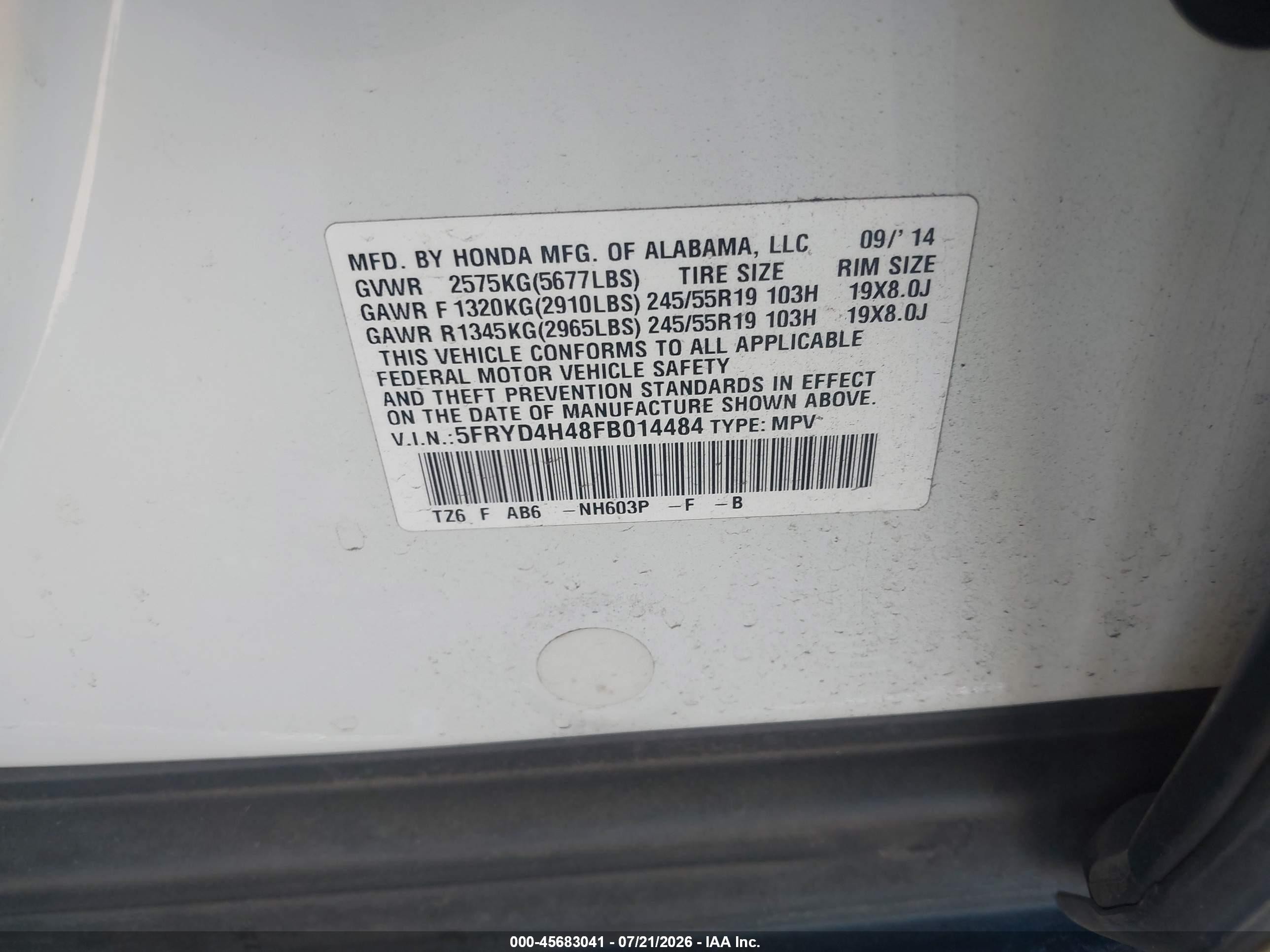 2015 Acura Mdx Technology Package White vin: 5FRYD4H48FB014484
