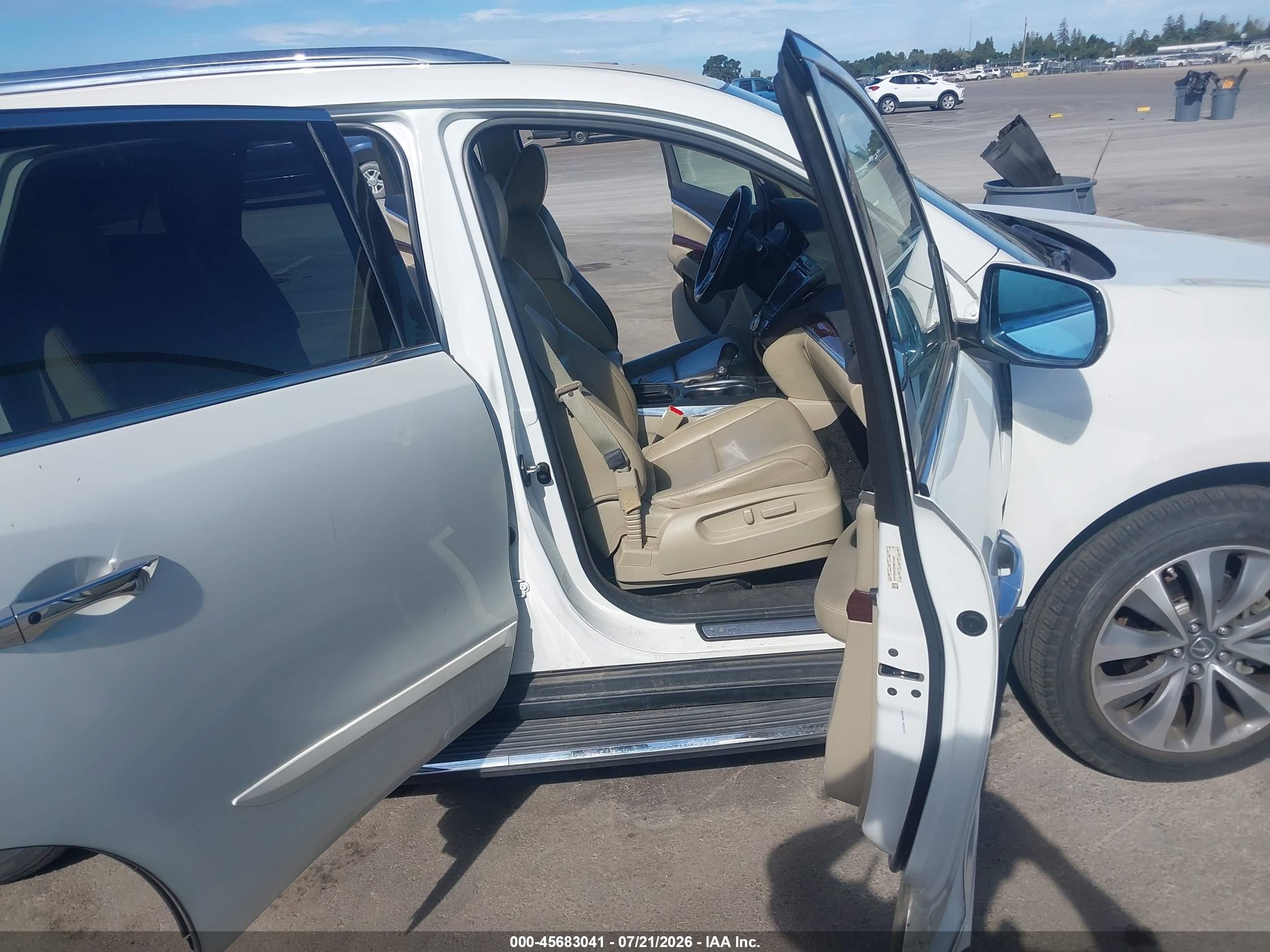 2015 Acura Mdx Technology Package White vin: 5FRYD4H48FB014484