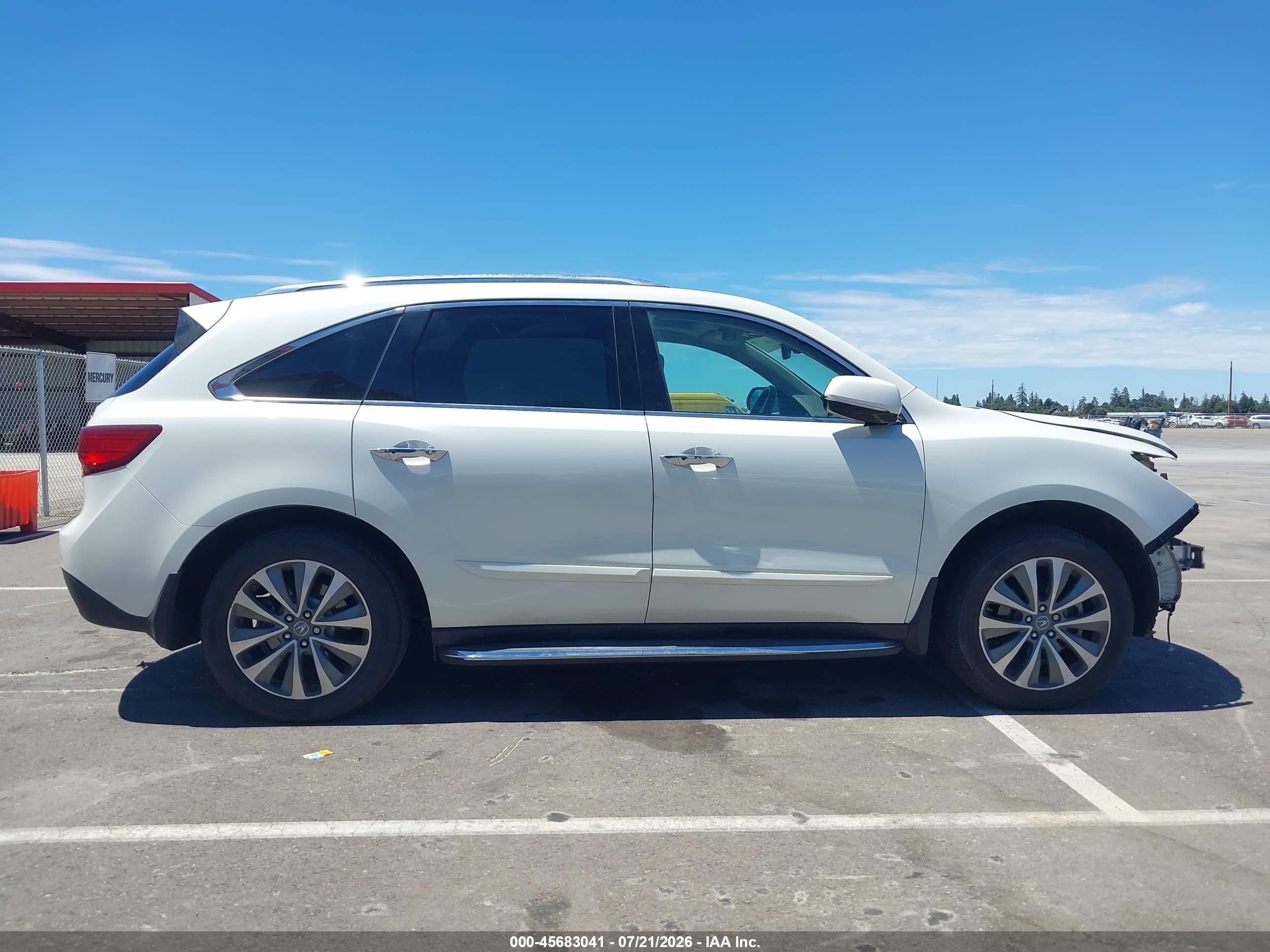 2015 Acura Mdx Technology Package White vin: 5FRYD4H48FB014484