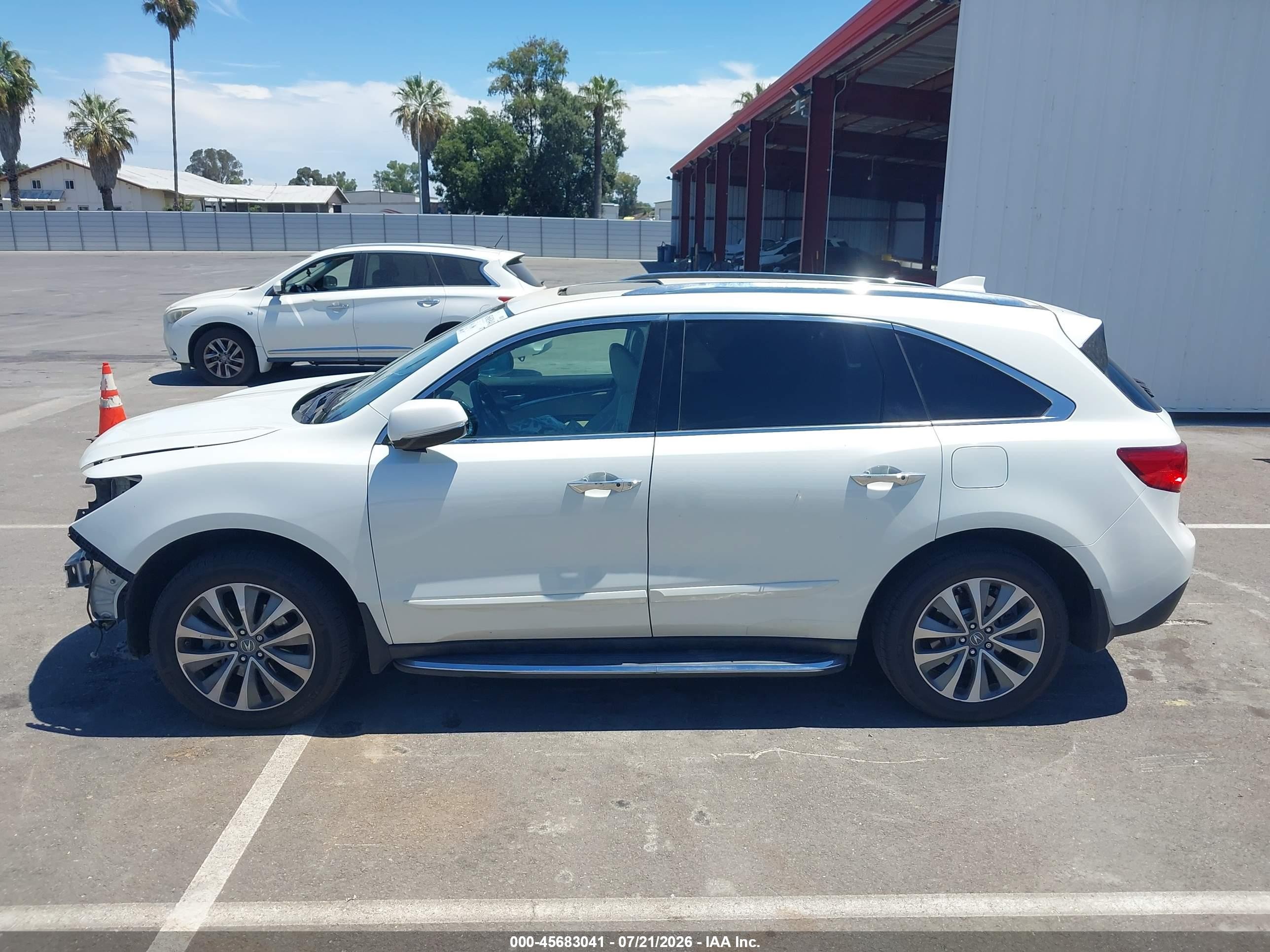 2015 Acura Mdx Technology Package White vin: 5FRYD4H48FB014484