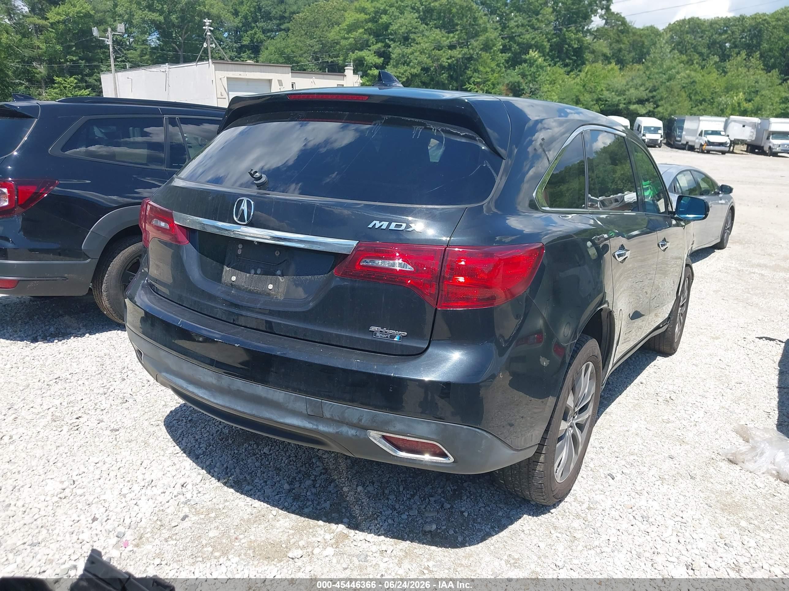 2014 Acura Mdx Technology Package Black vin: 5FRYD4H49EB006487