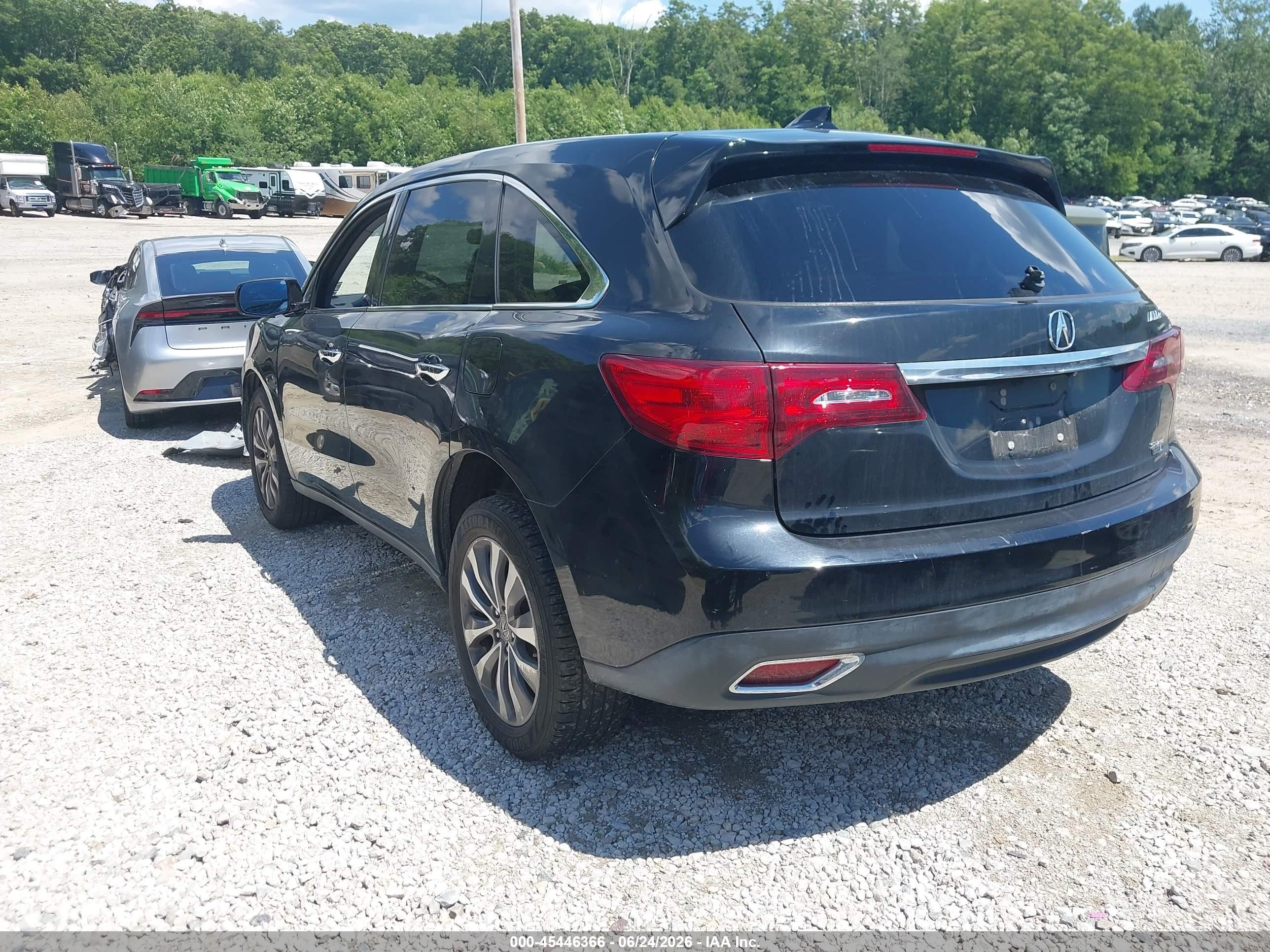 2014 Acura Mdx Technology Package Black vin: 5FRYD4H49EB006487