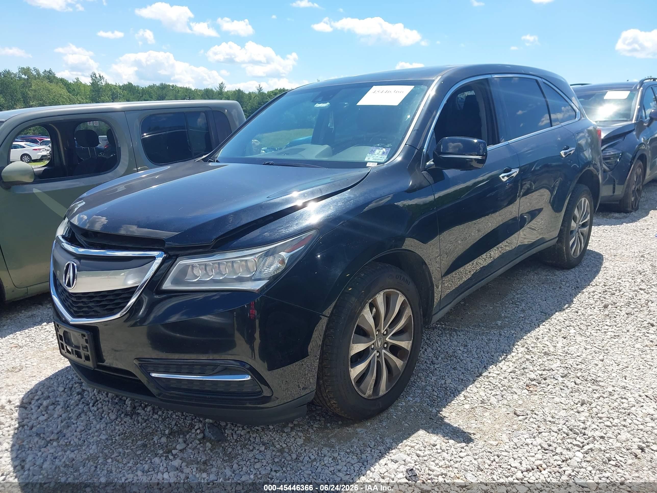2014 Acura Mdx Technology Package Black vin: 5FRYD4H49EB006487