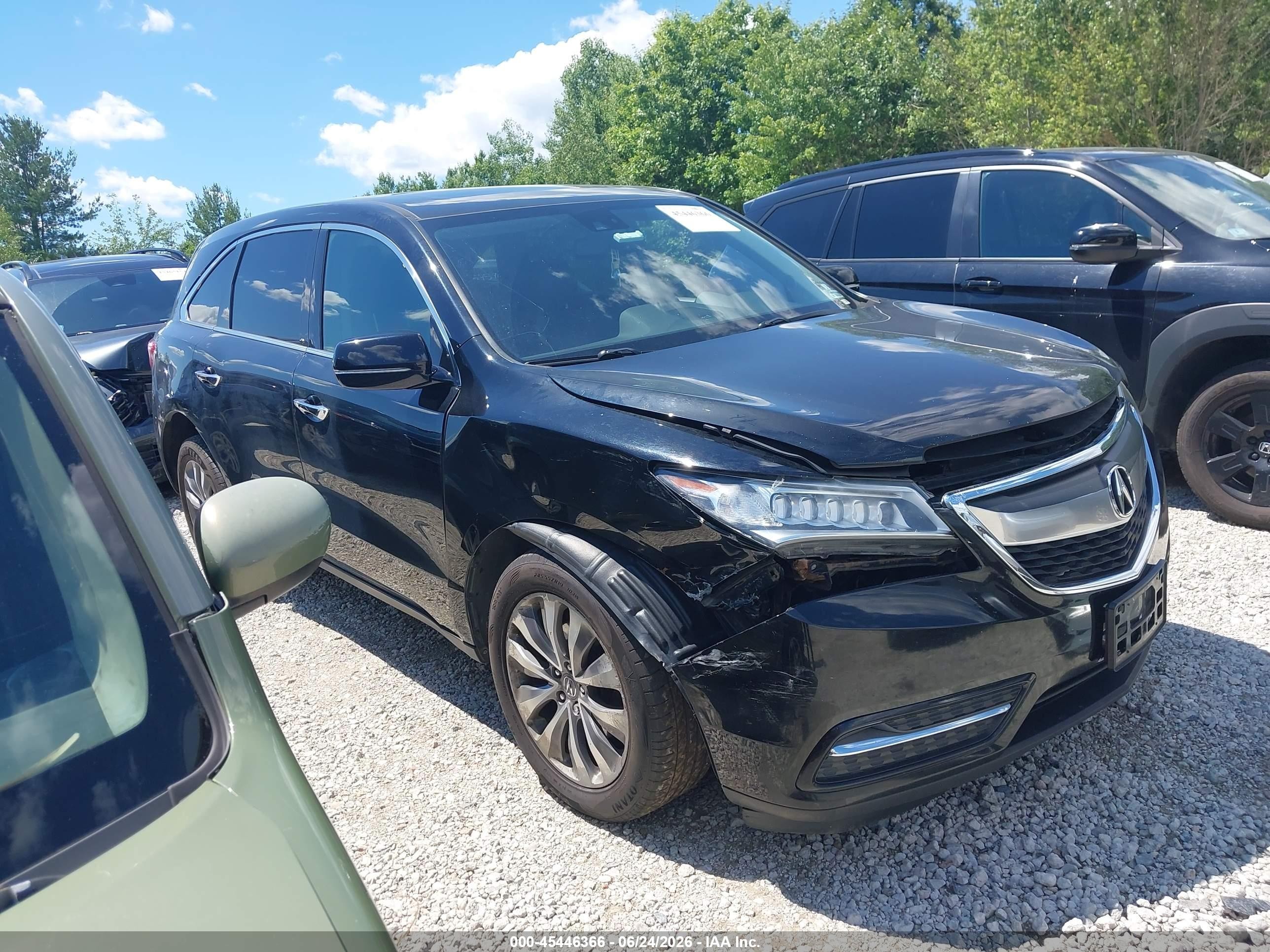 2014 Acura Mdx Technology Package Black vin: 5FRYD4H49EB006487