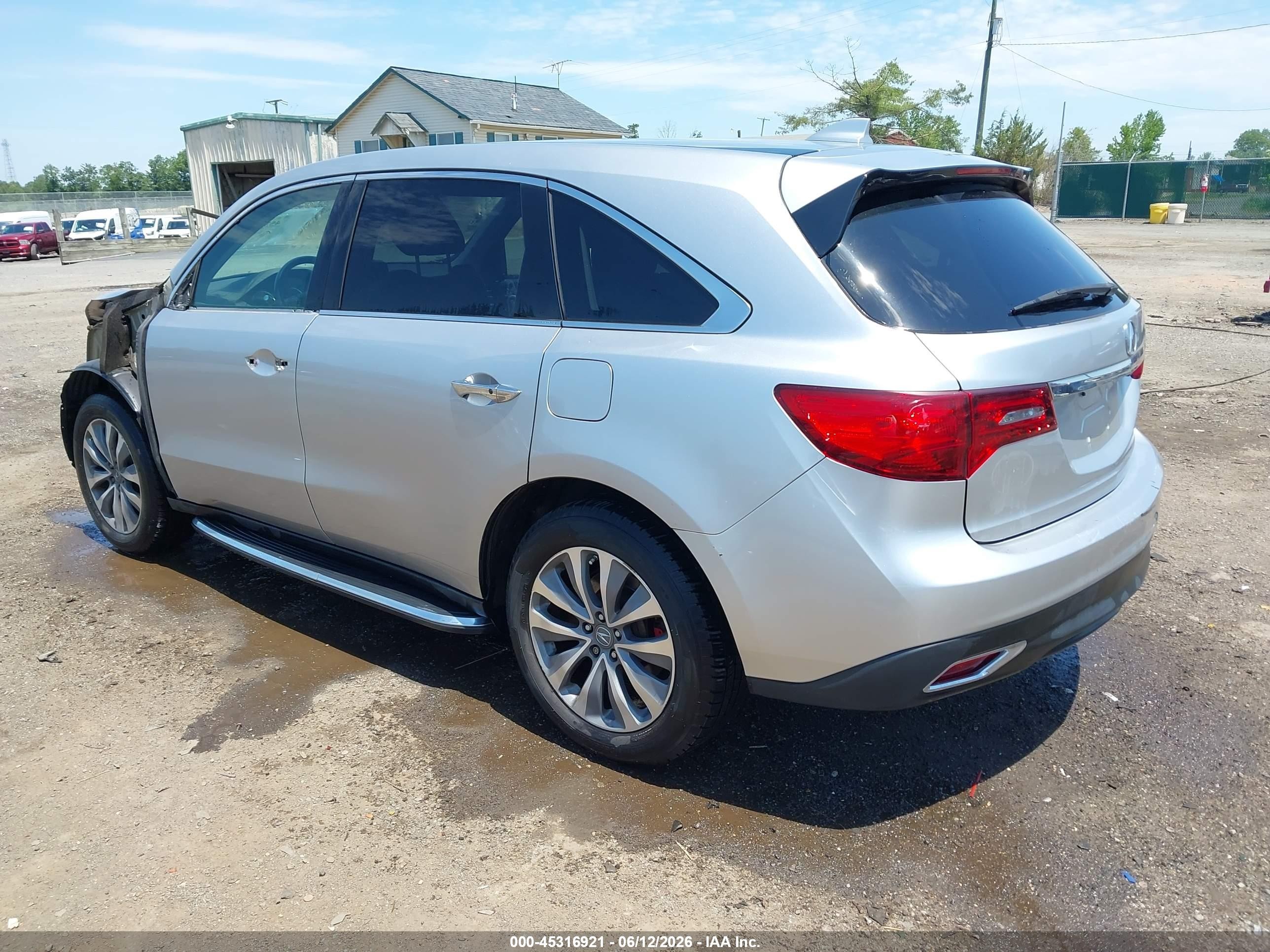 2014 Acura Mdx Technology Package Silver vin: 5FRYD4H49EB037383