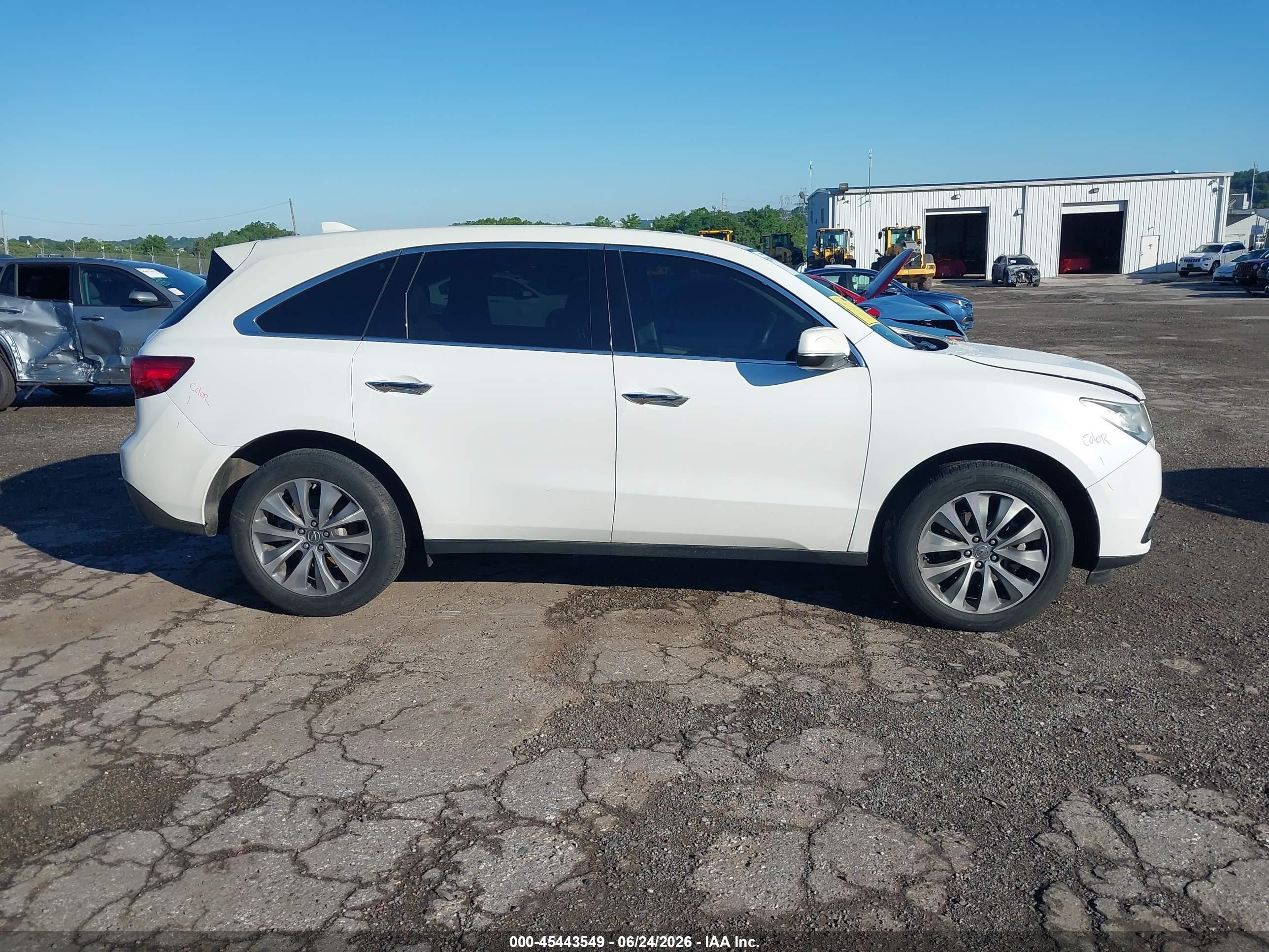 2014 Acura Mdx Technology Package White vin: 5FRYD4H49EB037691
