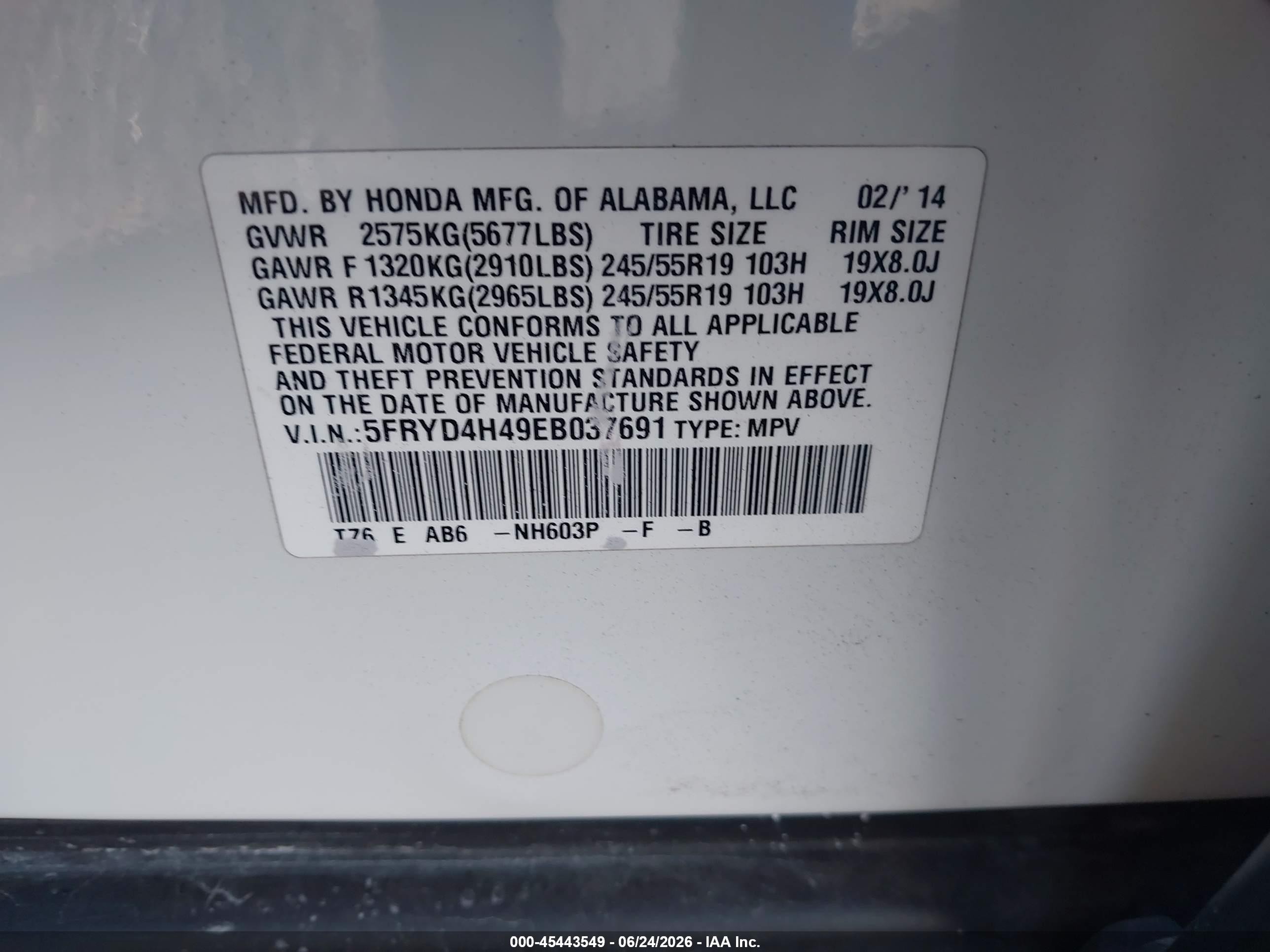 2014 Acura Mdx Technology Package White vin: 5FRYD4H49EB037691