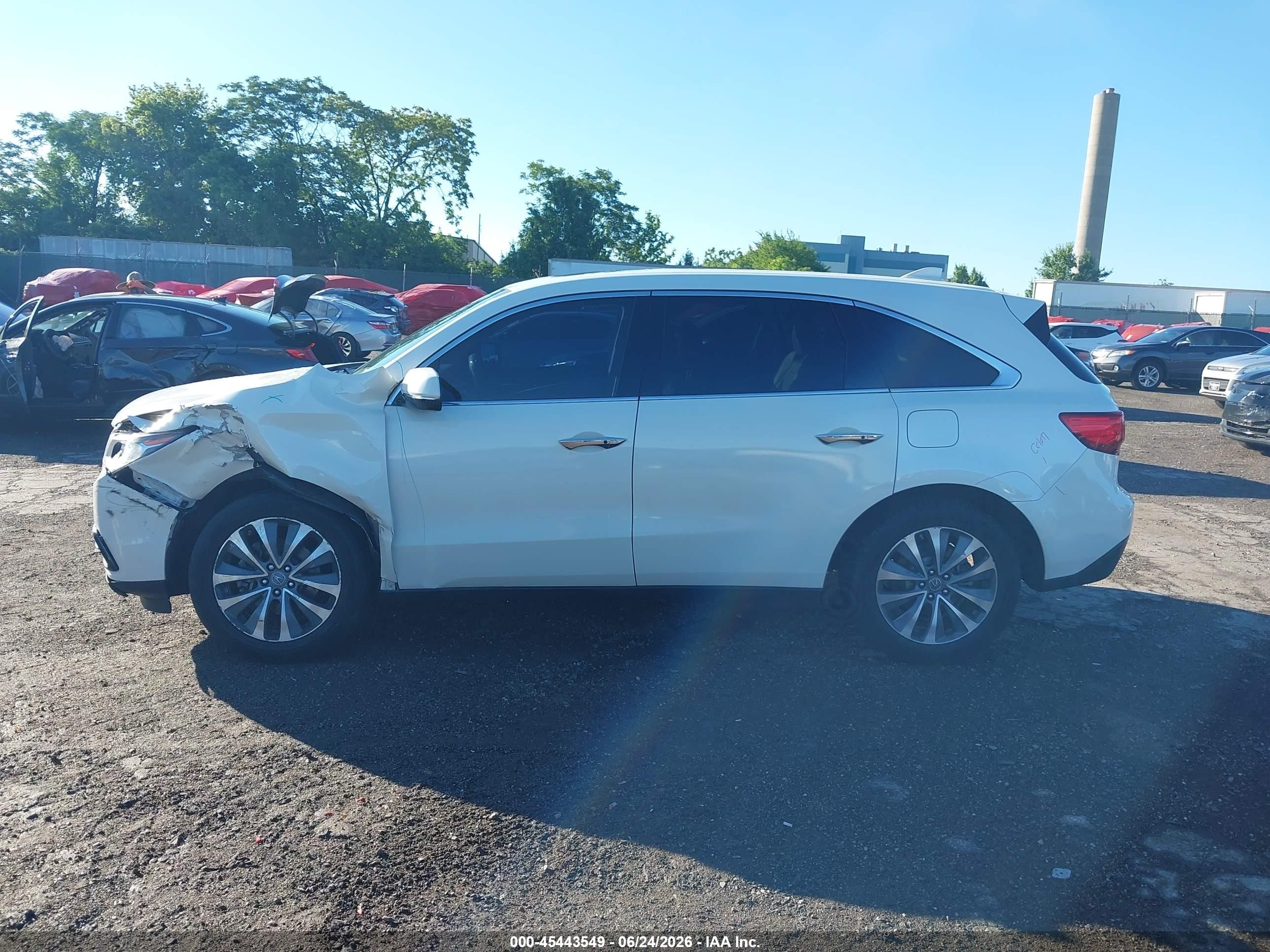 2014 Acura Mdx Technology Package White vin: 5FRYD4H49EB037691