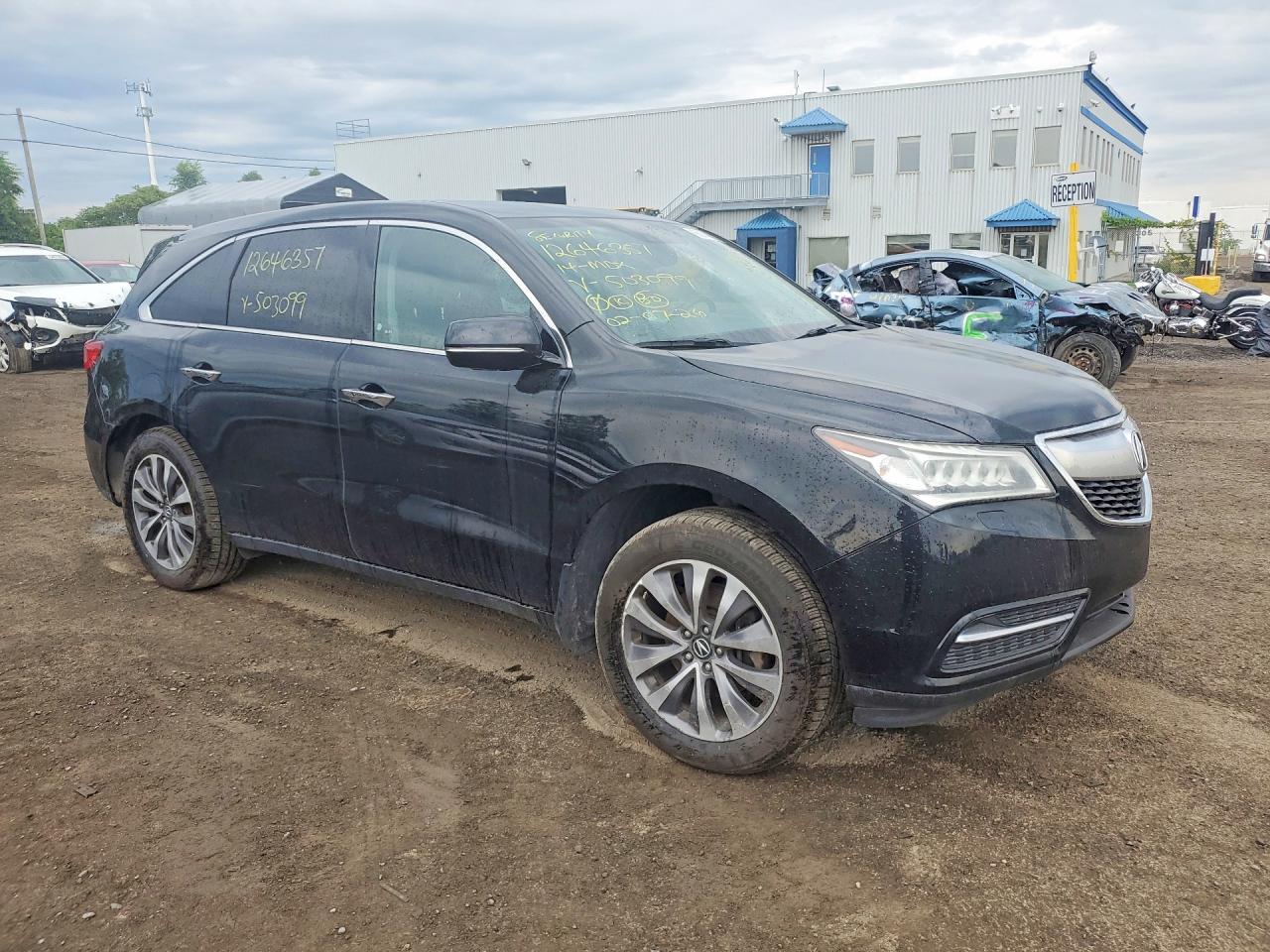 2014 Acura Mdx Technology Black vin: 5FRYD4H49EB503099
