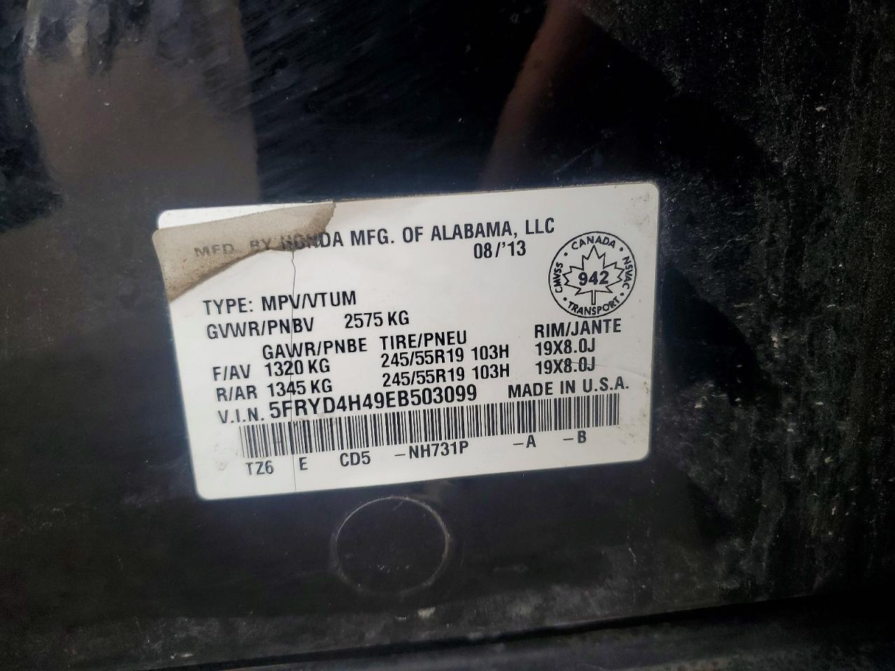 2014 Acura Mdx Technology Black vin: 5FRYD4H49EB503099