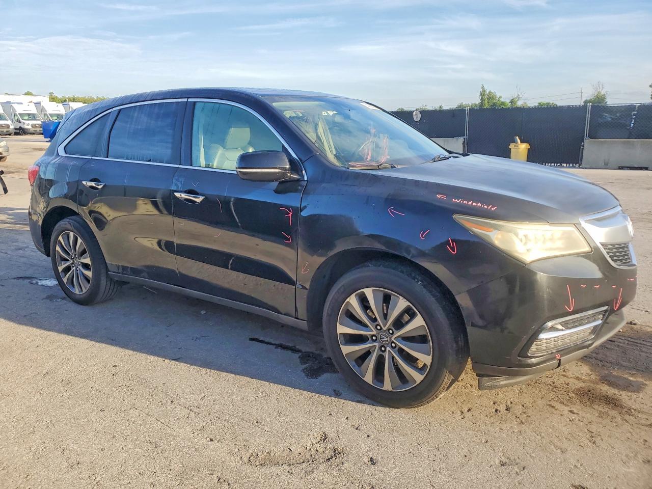 2015 Acura Mdx Technology Black vin: 5FRYD4H49FB003462