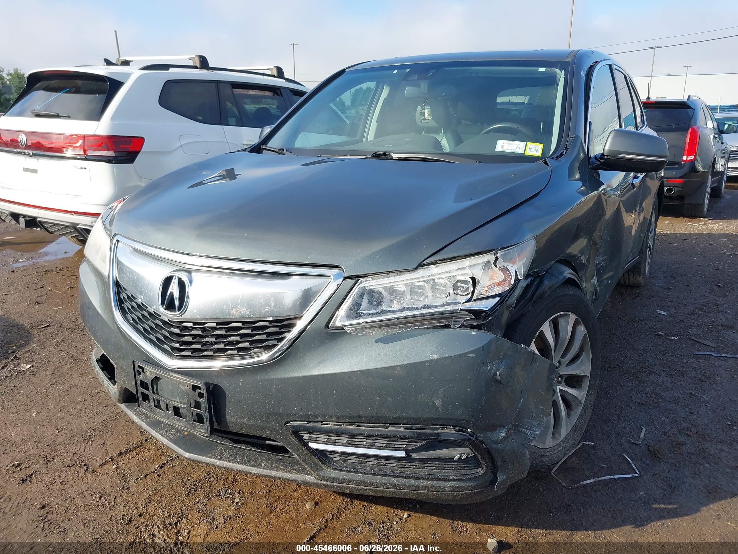 2015 Acura Mdx Technology Package Gray vin: 5FRYD4H49FB006202