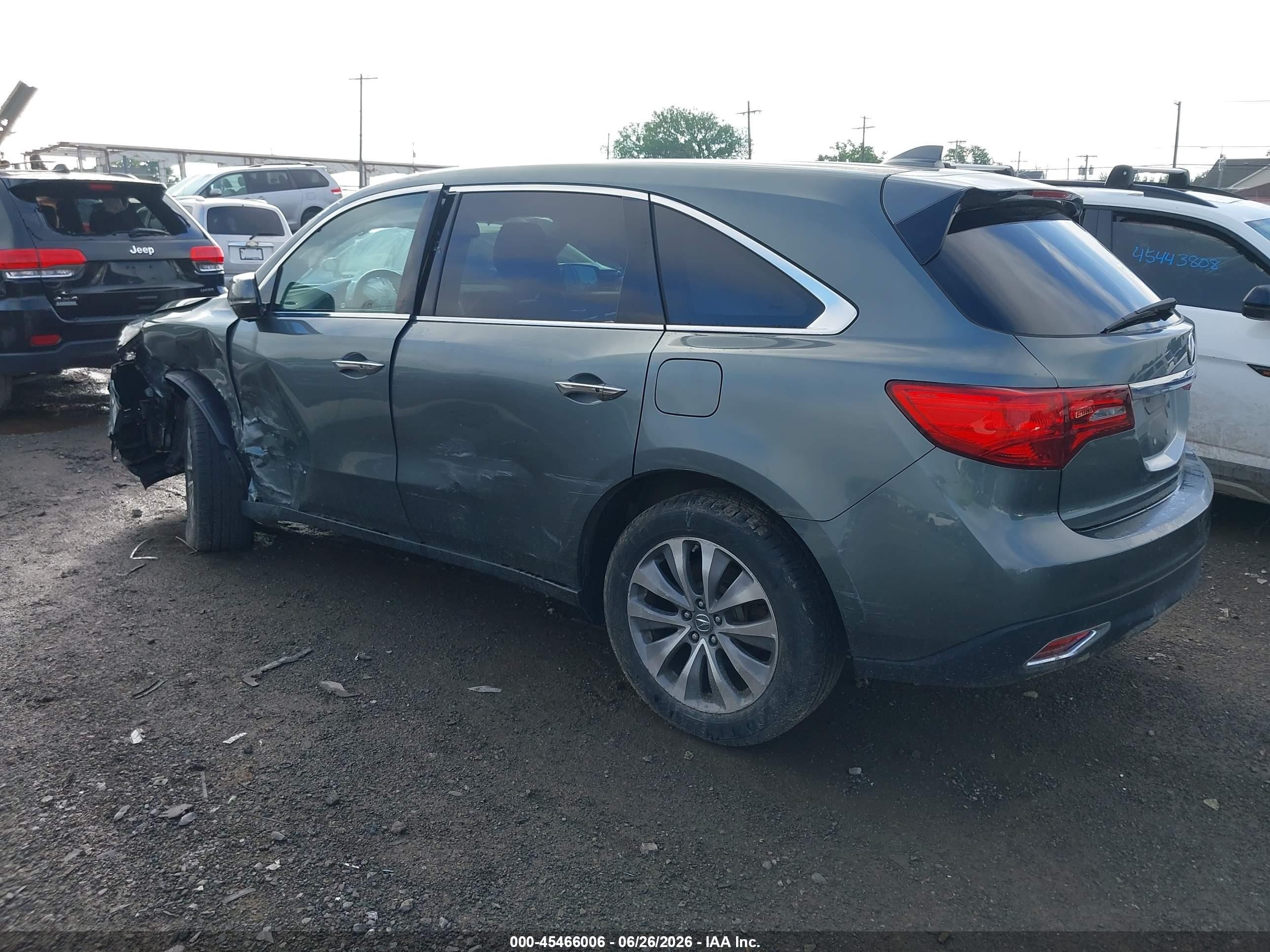 2015 Acura Mdx Technology Package Gray vin: 5FRYD4H49FB006202