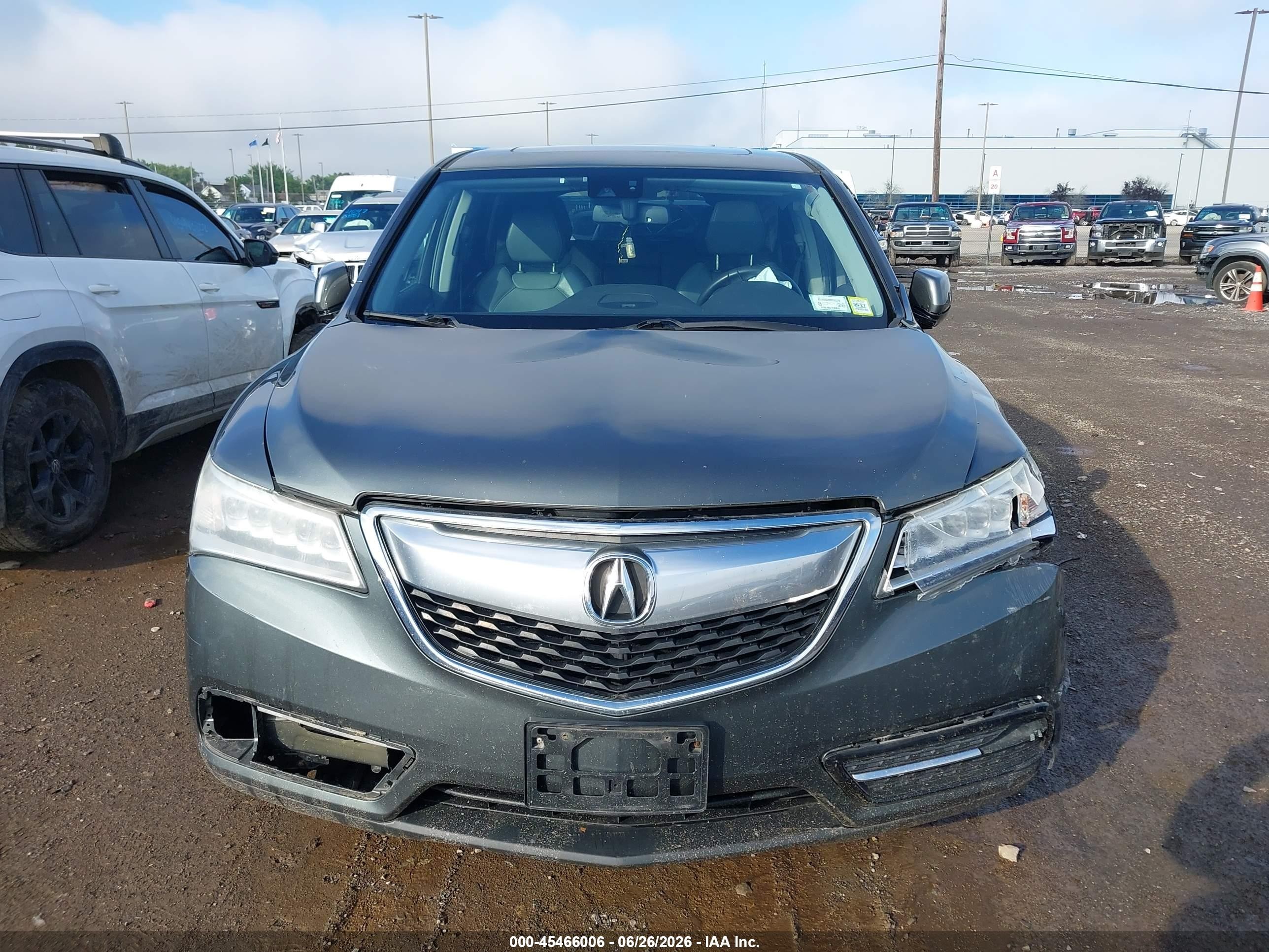 2015 Acura Mdx Technology Package Gray vin: 5FRYD4H49FB006202