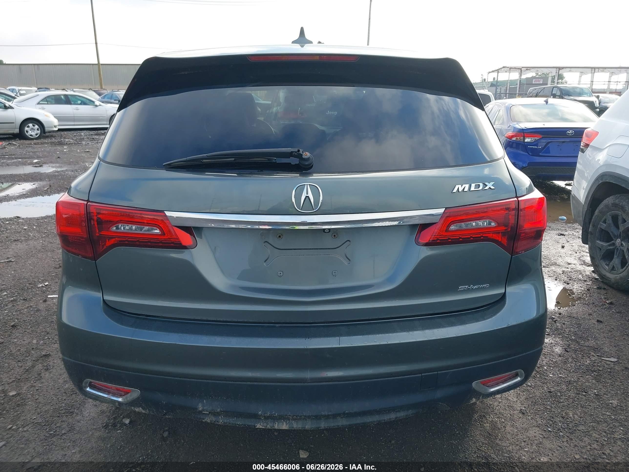 2015 Acura Mdx Technology Package Gray vin: 5FRYD4H49FB006202