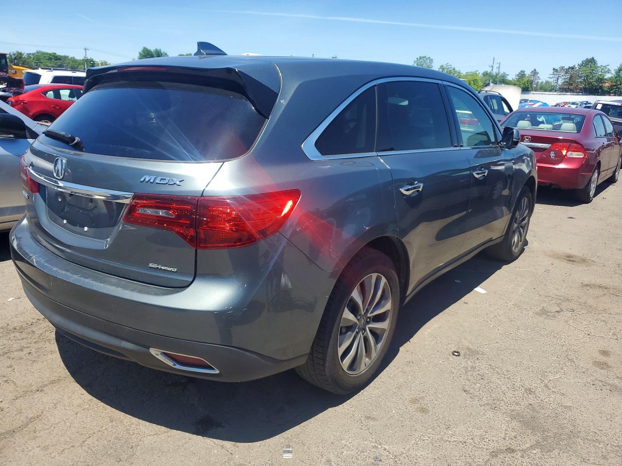 2015 Acura Mdx Technology Gray vin: 5FRYD4H49FB011819