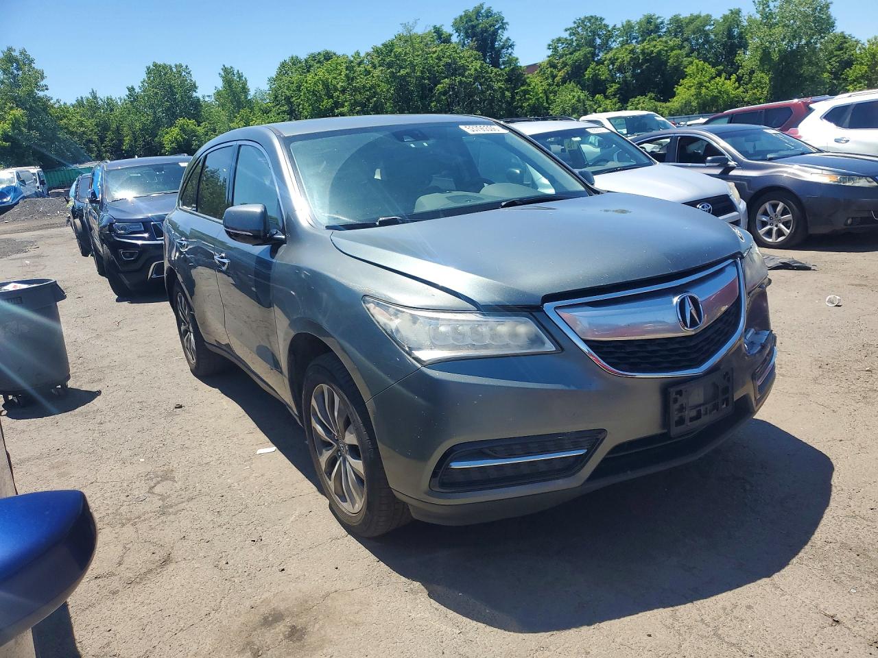 2015 Acura Mdx Technology Gray vin: 5FRYD4H49FB011819