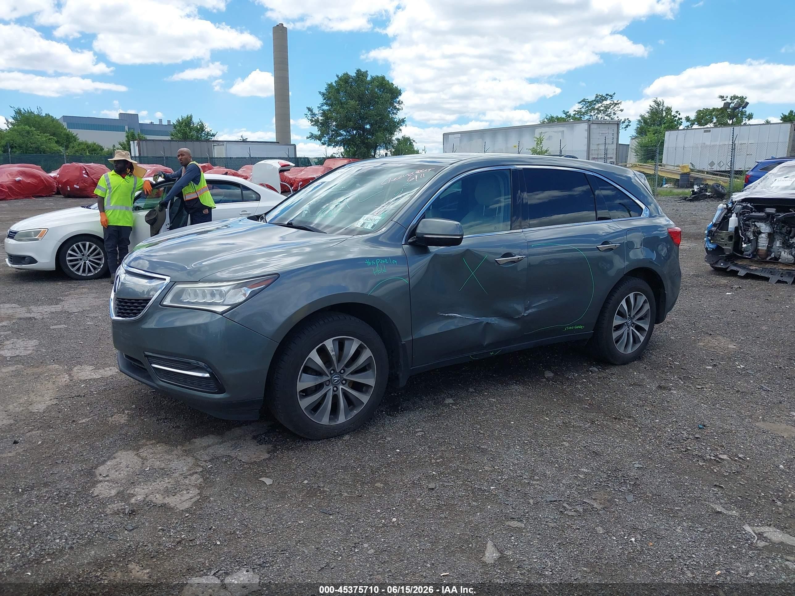 2015 Acura Mdx Technology Package Серый vin: 5FRYD4H49FB016938