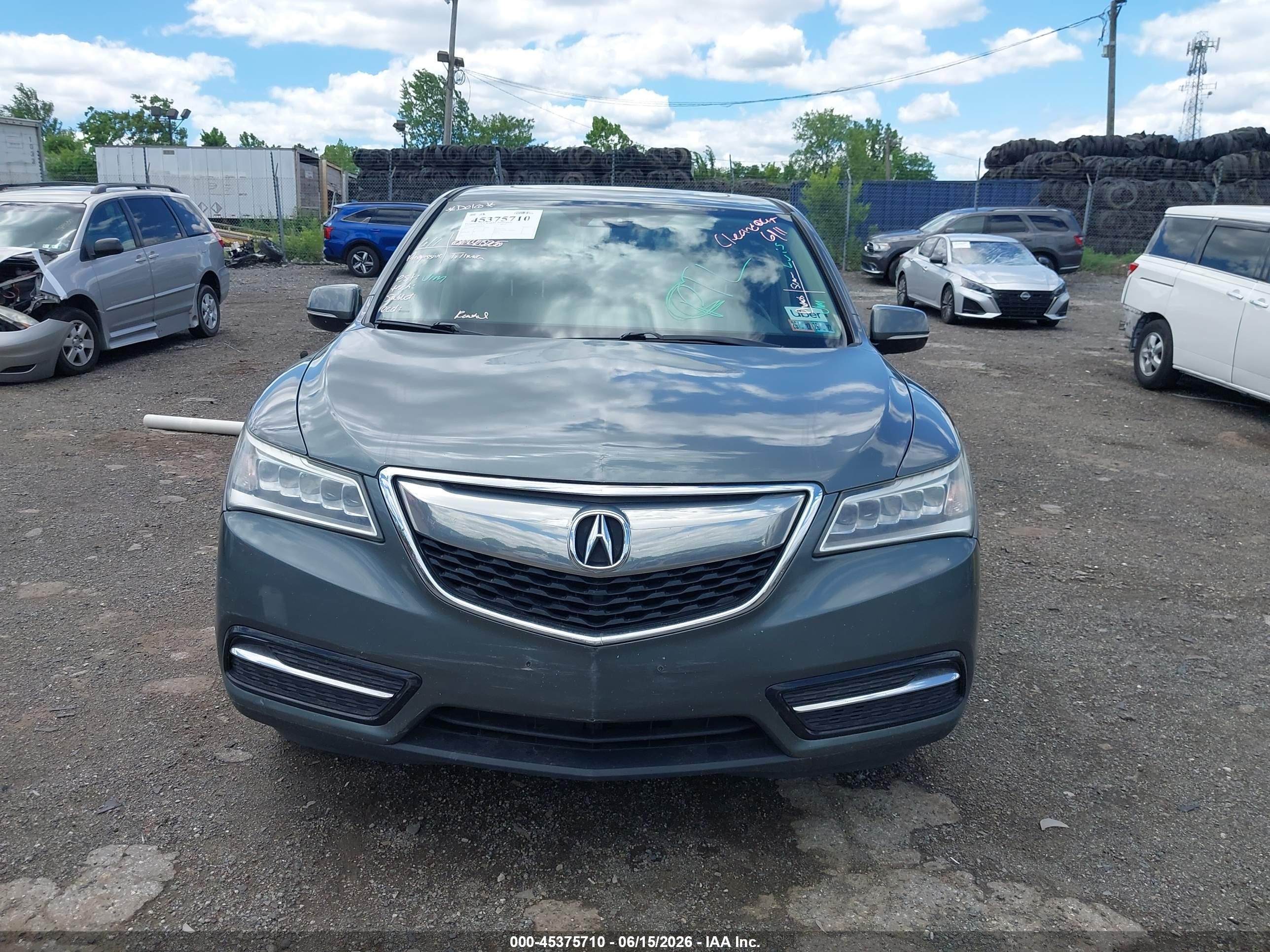 2015 Acura Mdx Technology Package Серый vin: 5FRYD4H49FB016938