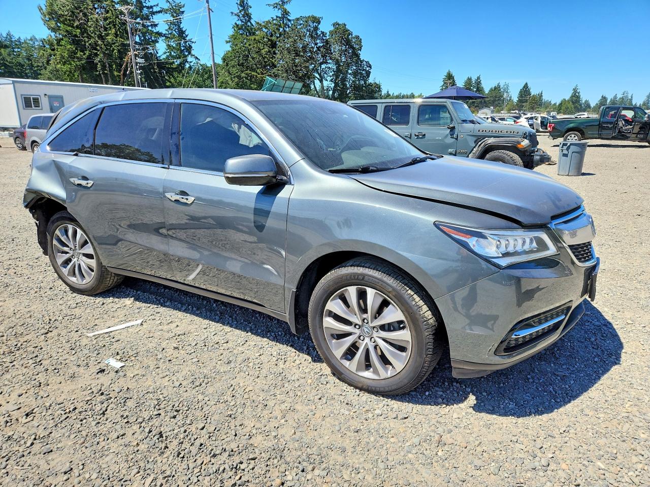 2015 Acura Mdx Technology Green vin: 5FRYD4H49FB021864