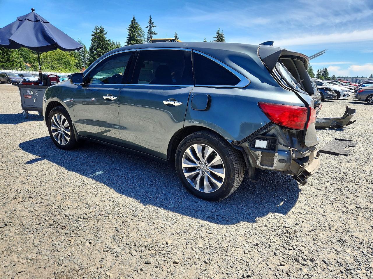 2015 Acura Mdx Technology Green vin: 5FRYD4H49FB021864