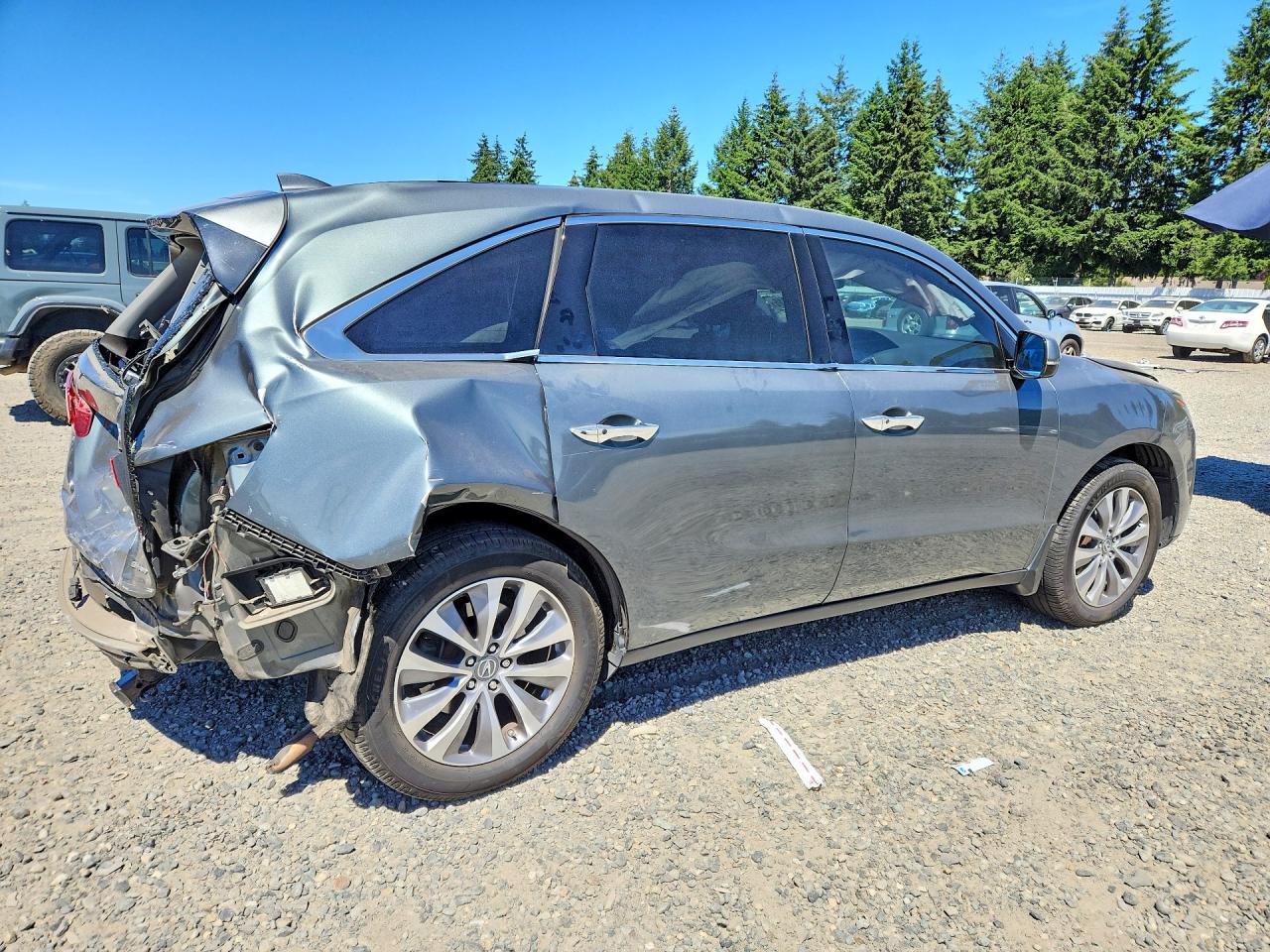 2015 Acura Mdx Technology Green vin: 5FRYD4H49FB021864