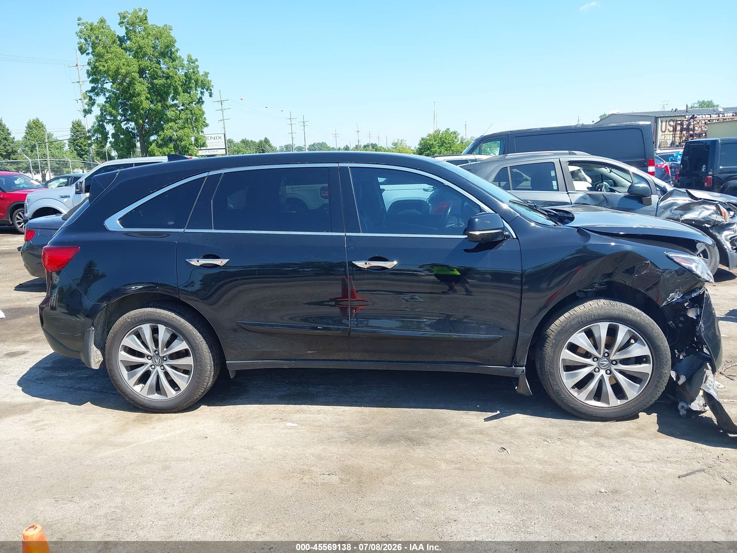 2015 Acura Mdx Technology Package Black vin: 5FRYD4H49FB022013