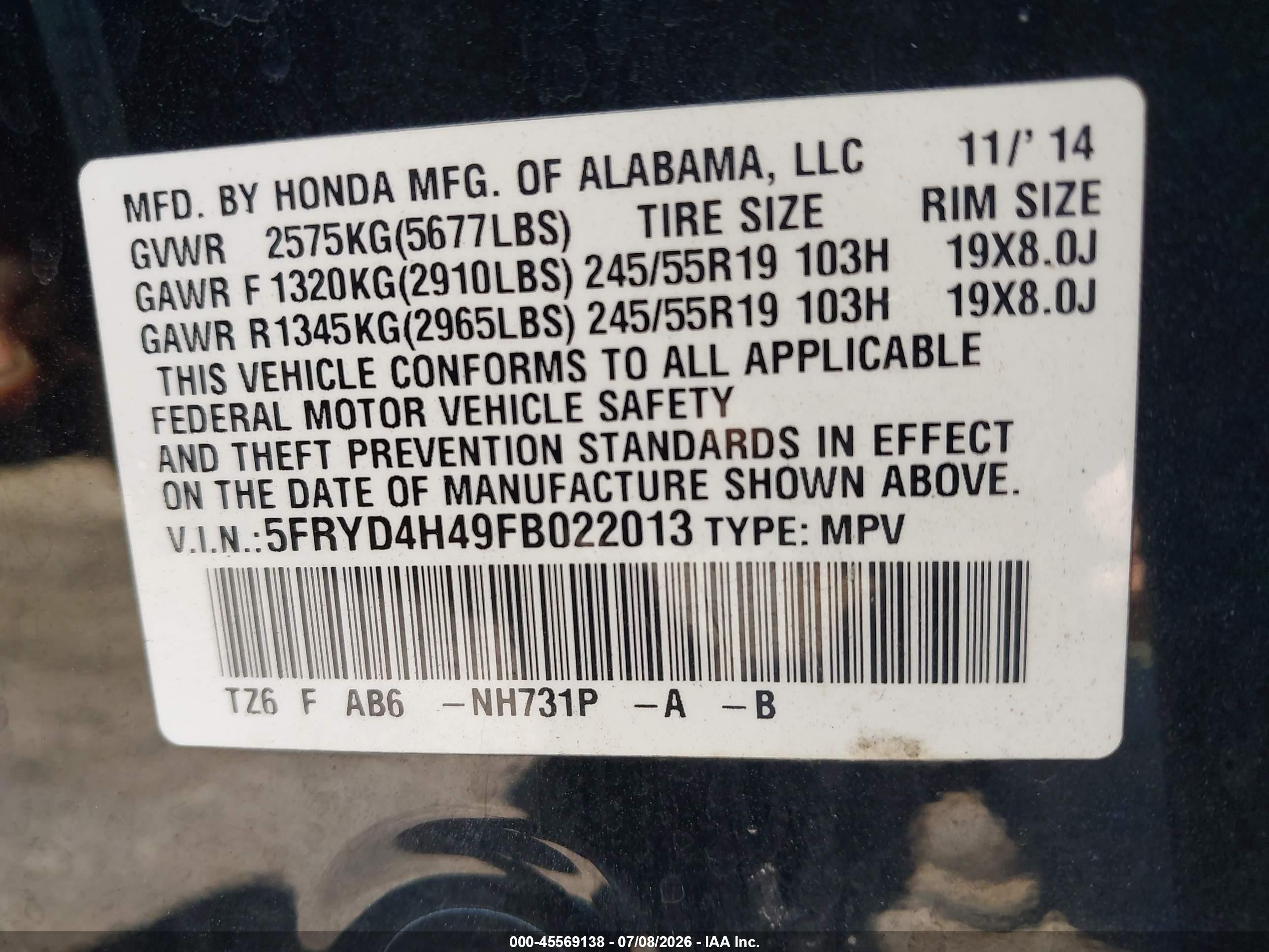 2015 Acura Mdx Technology Package Black vin: 5FRYD4H49FB022013