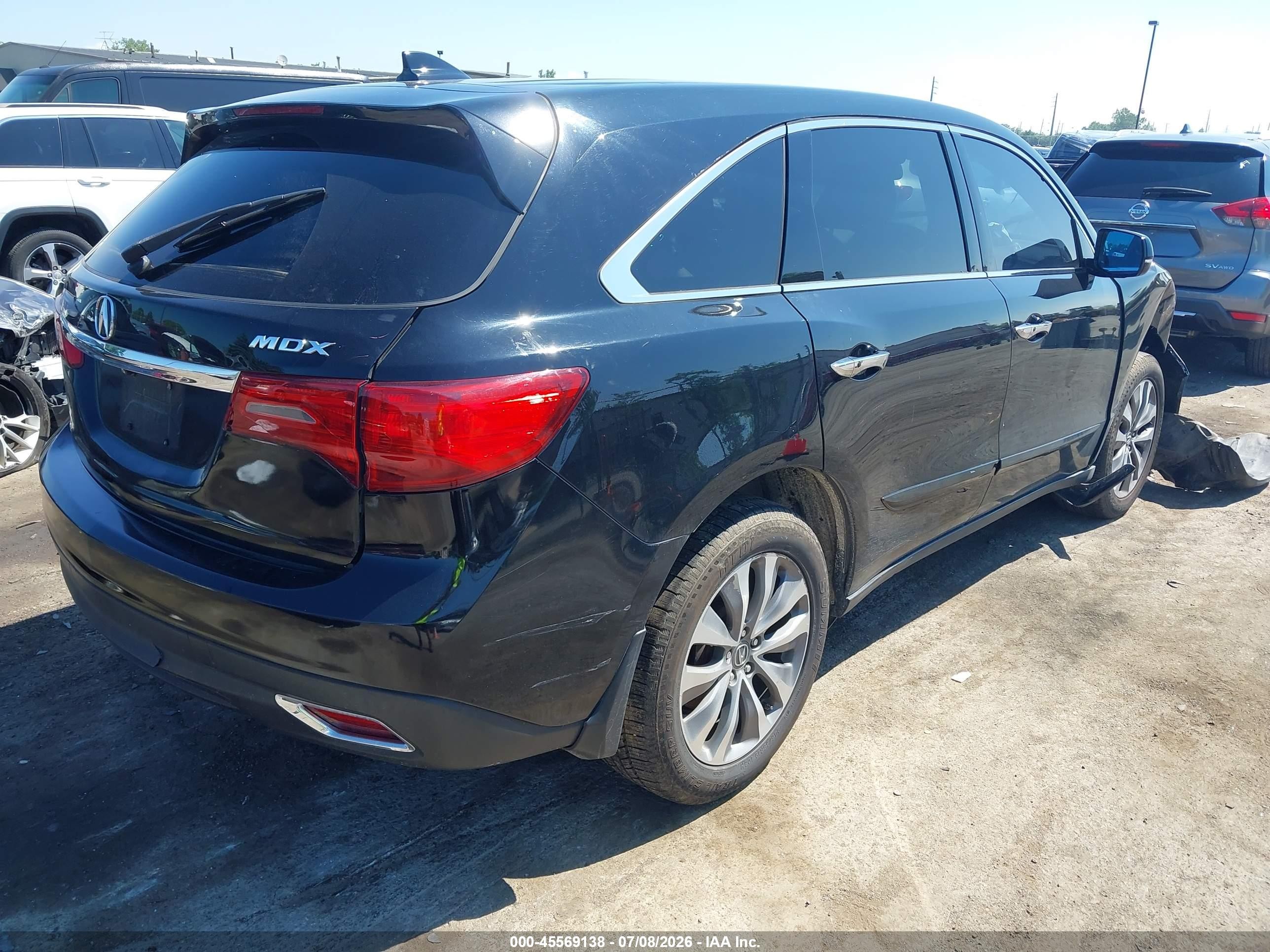 2015 Acura Mdx Technology Package Black vin: 5FRYD4H49FB022013