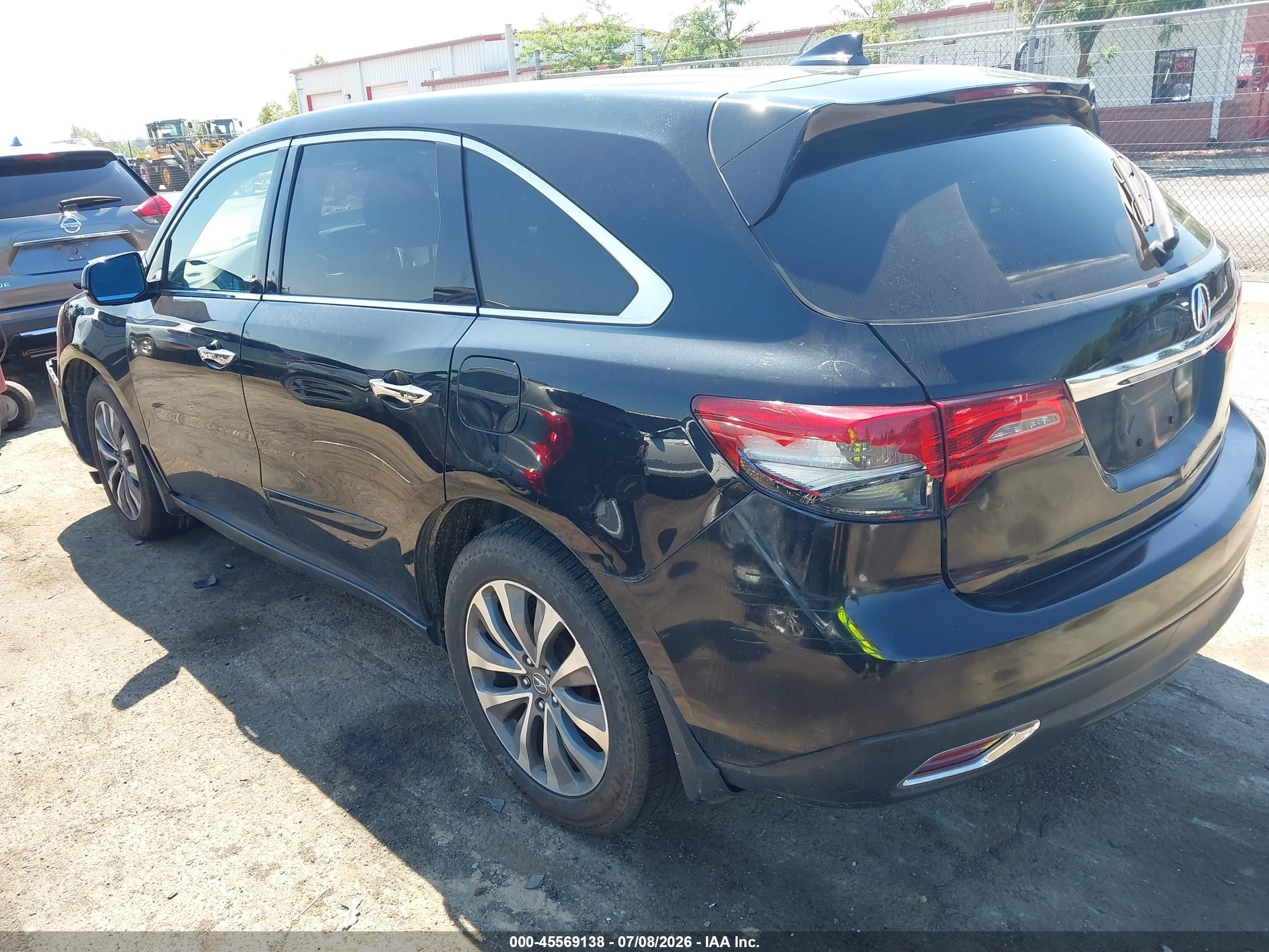 2015 Acura Mdx Technology Package Black vin: 5FRYD4H49FB022013