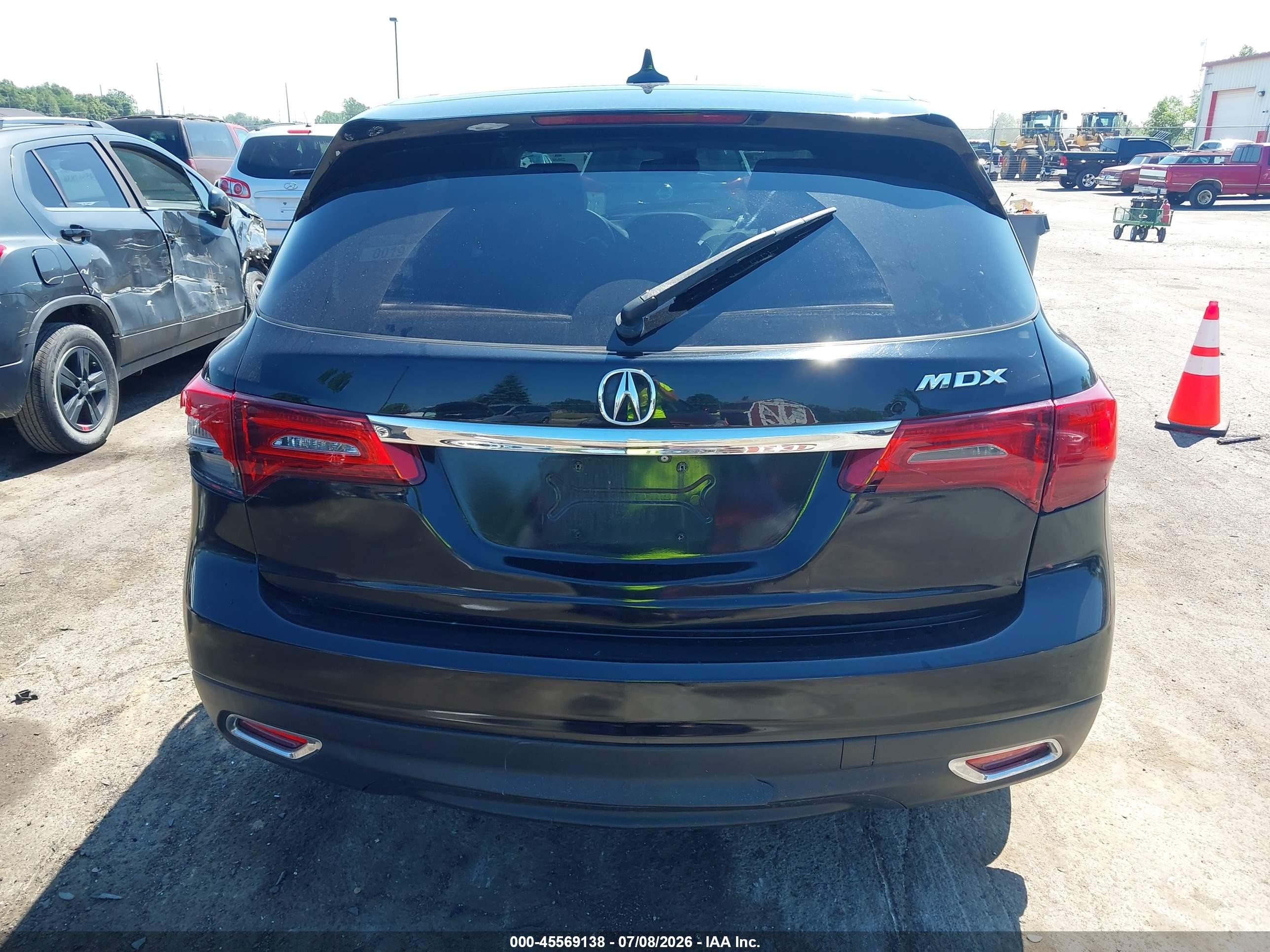 2015 Acura Mdx Technology Package Black vin: 5FRYD4H49FB022013