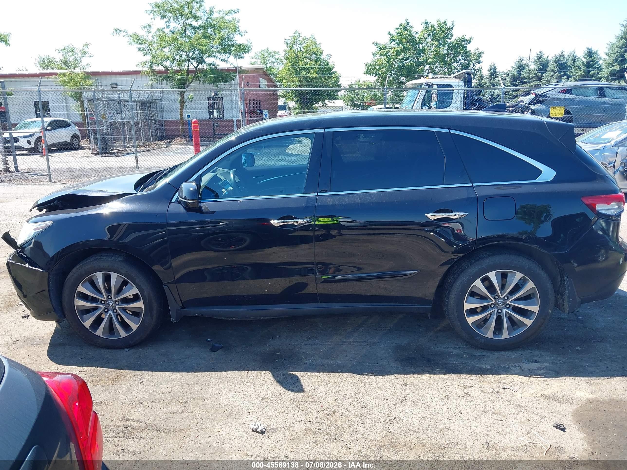 2015 Acura Mdx Technology Package Black vin: 5FRYD4H49FB022013