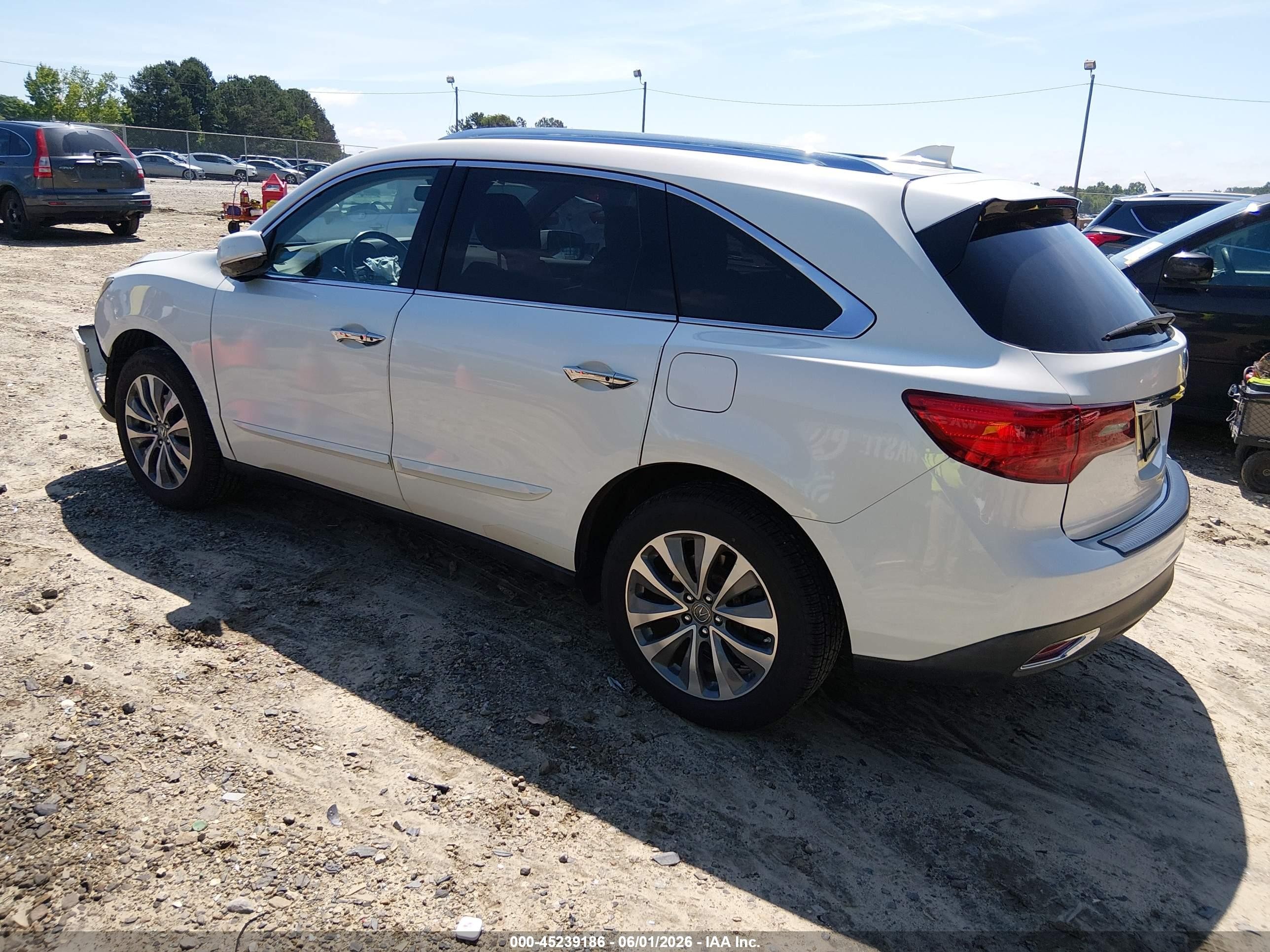 2015 Acura Mdx Technology Package Белый vin: 5FRYD4H49FB022335