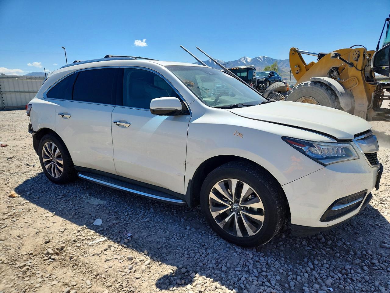 2016 Acura Mdx Technology White vin: 5FRYD4H49GB034602